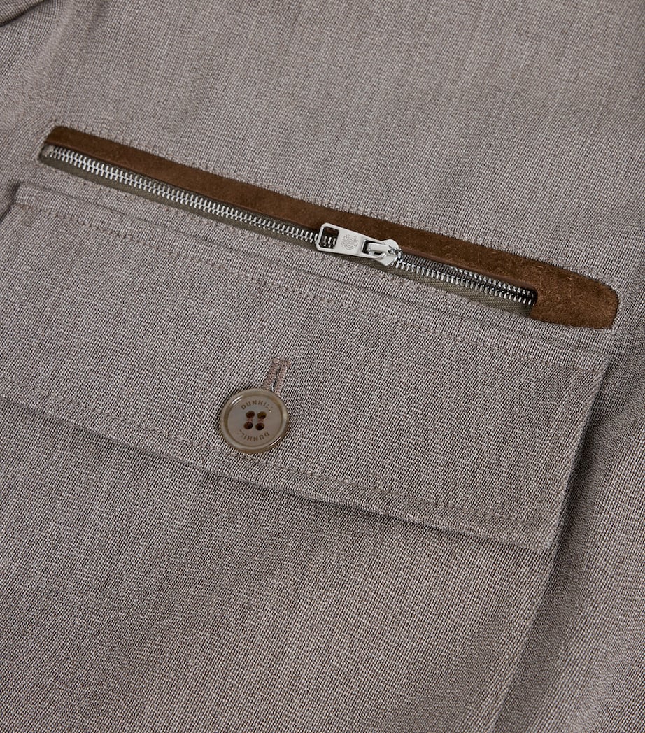 Wool Super 120s Bomber Jacket 256DRAB Image 7