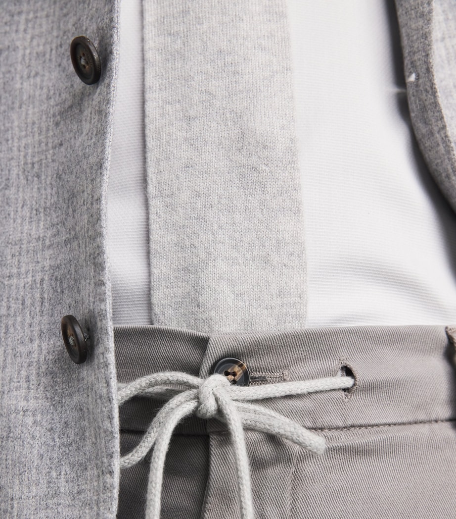 Eleventy Cashmere Knitted Tie Grigio Chiaro E Sabb Image 4