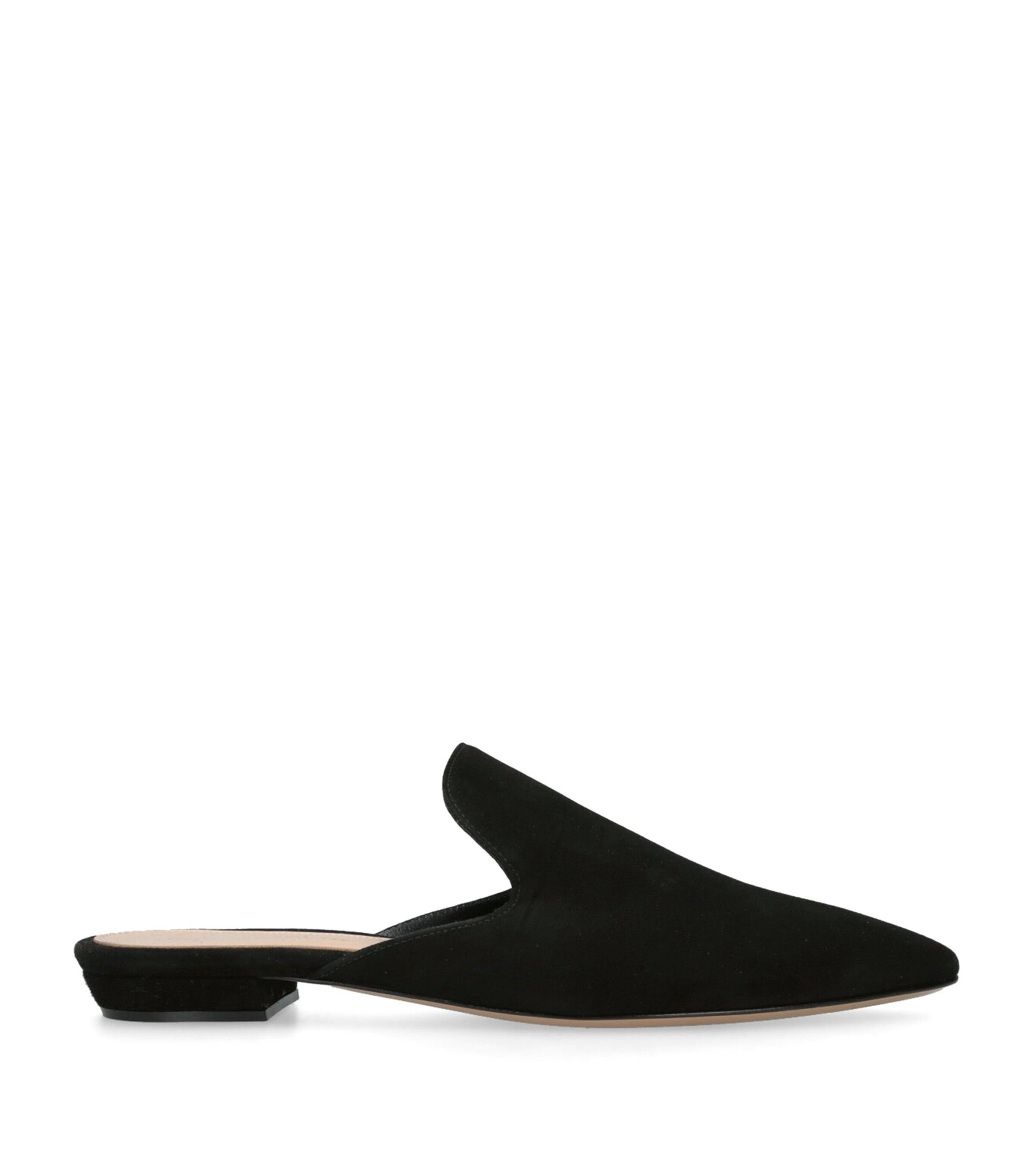 Gianvito Rossi Suede Raja Slides Black Image 1