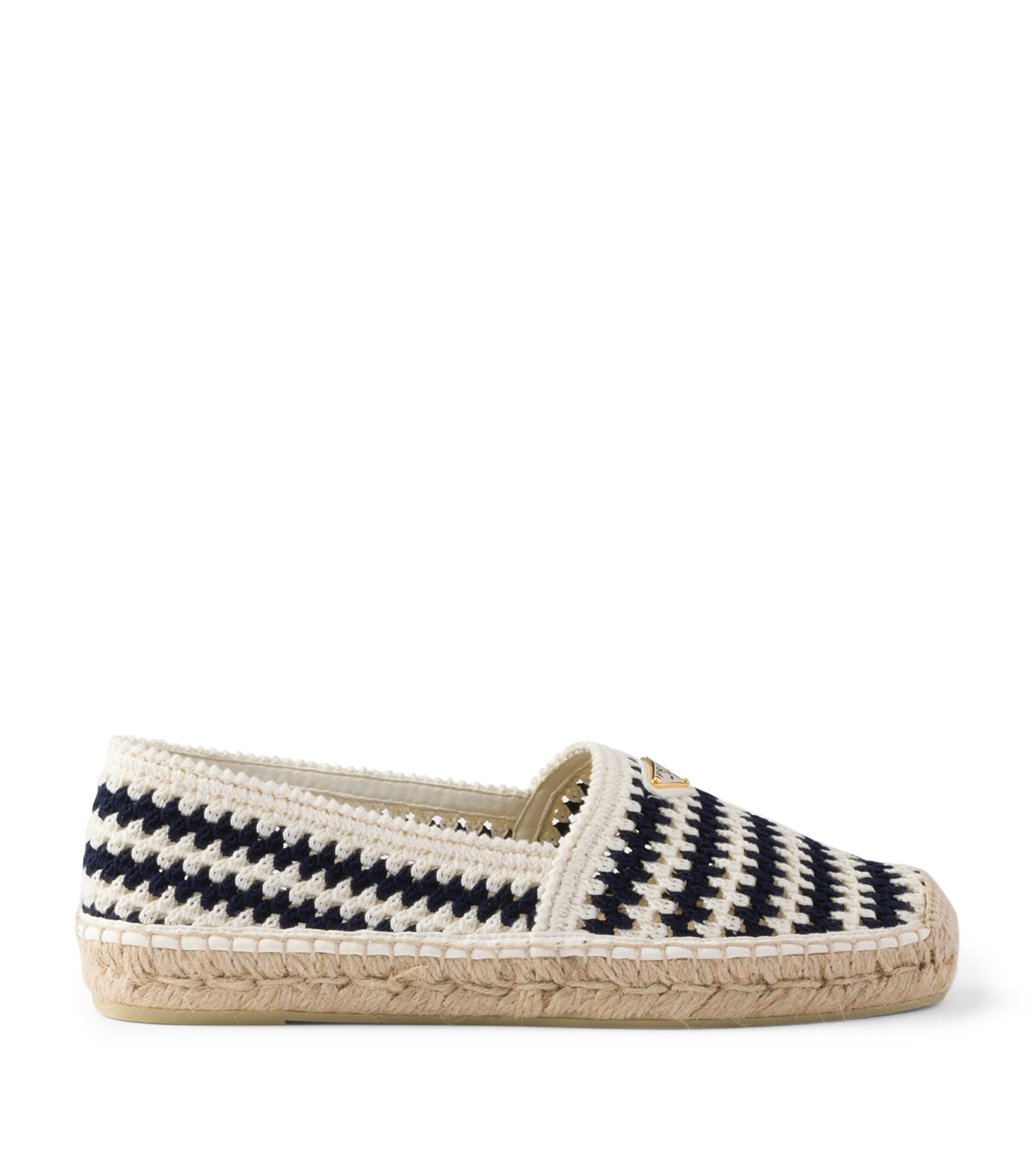 フラットシューズ PRADA TWO-TONE CROCHET ESPADRILLES PRADA - Crochet Espadrilles – The Sale Sisters