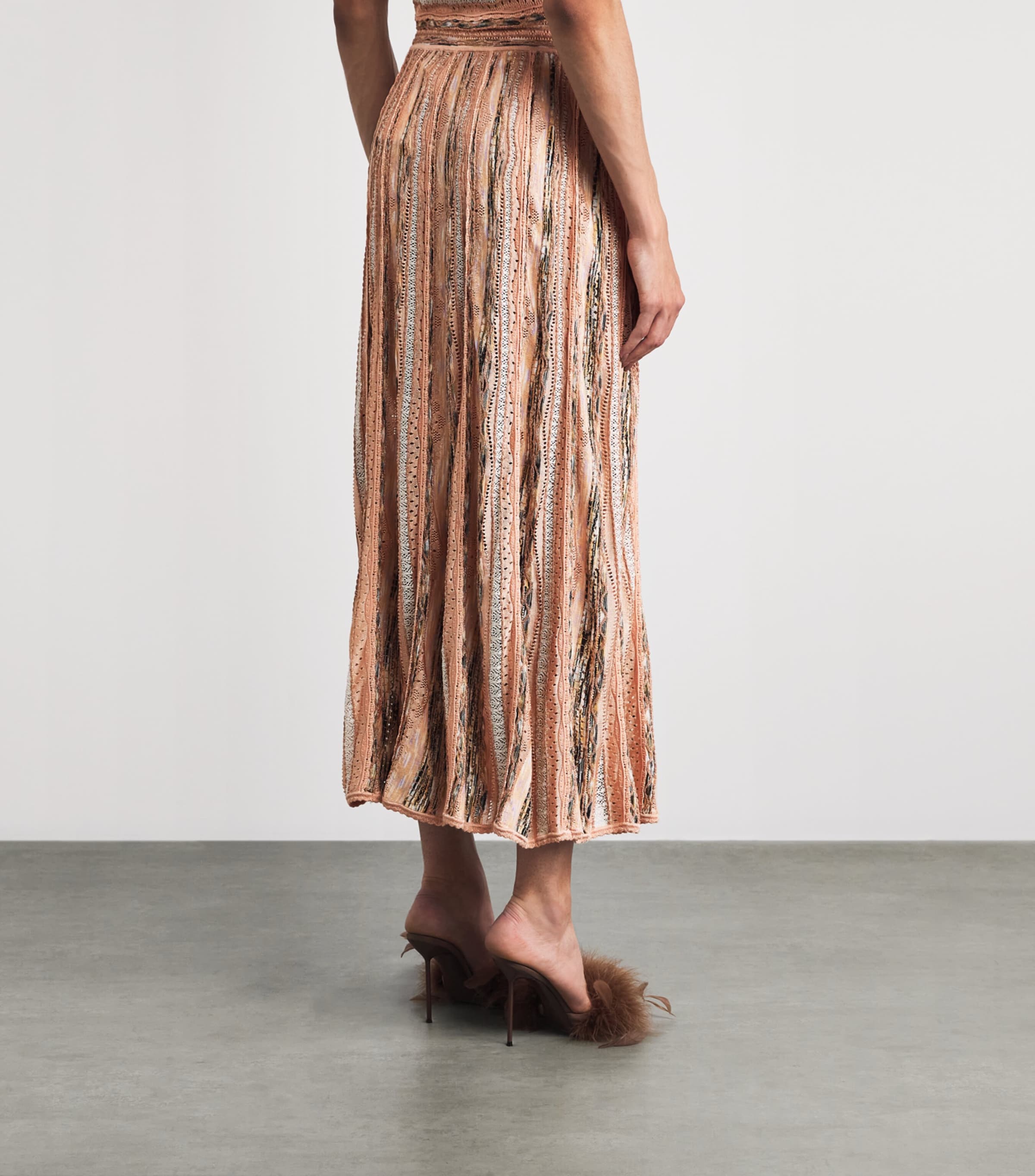 Ulla Johnson Womens Knitted Clio Midi Skirt Hibiscus Image 5