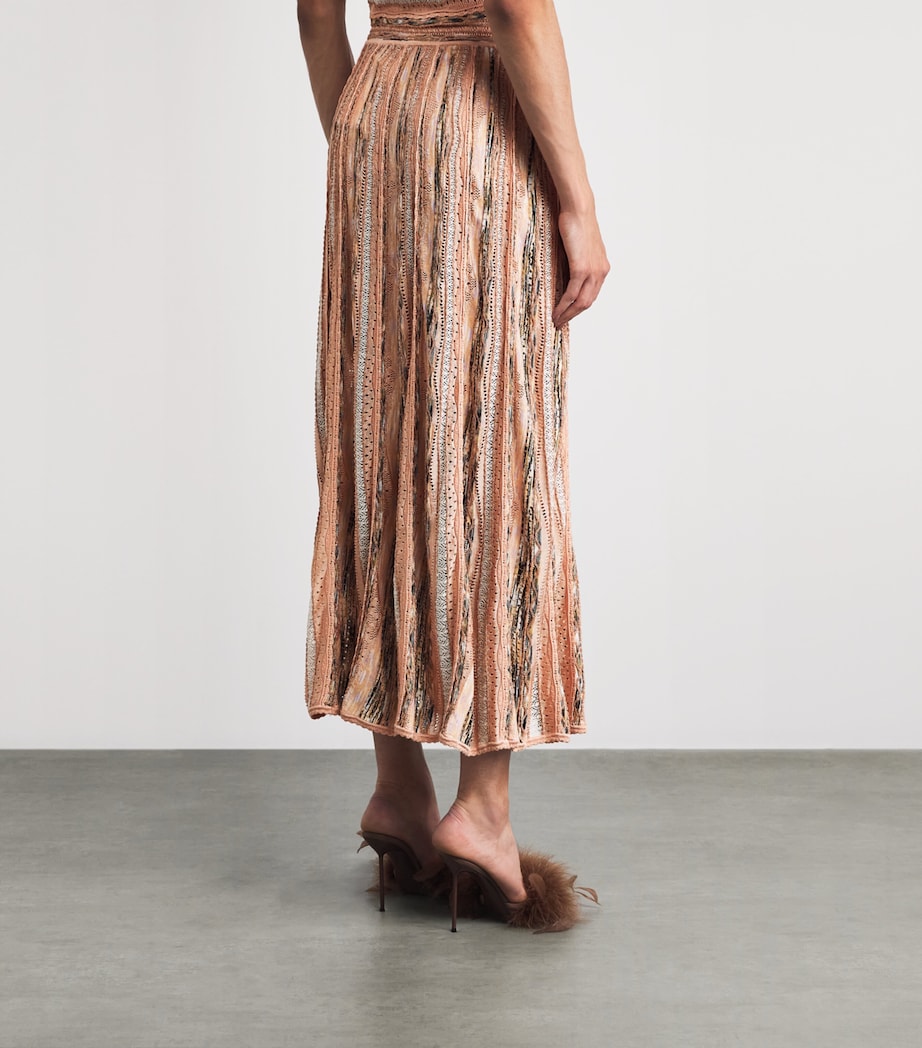 Ulla Johnson Womens Knitted Clio Midi Skirt Hibiscus Image 5