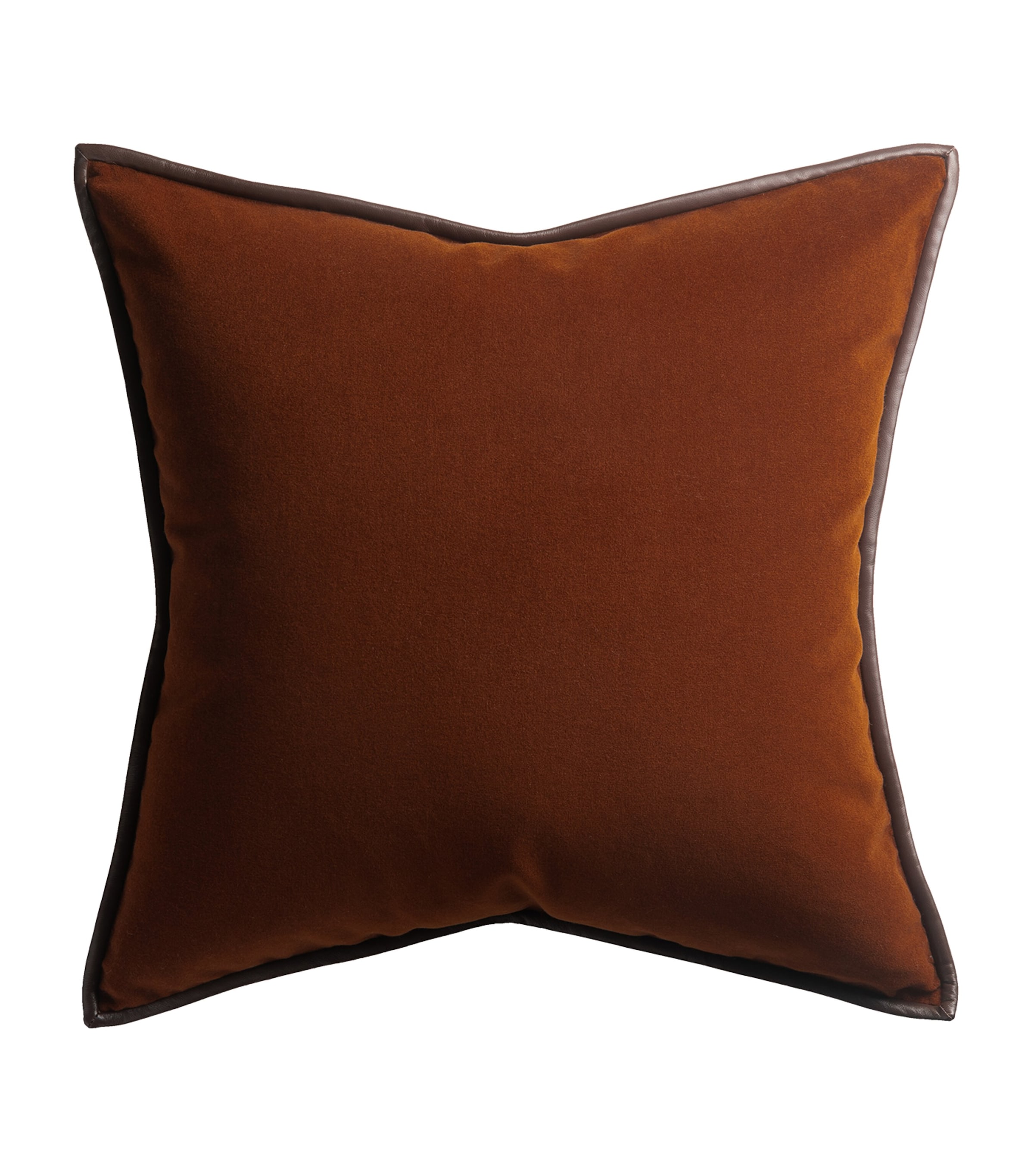 De Le Cuona Merino Velvet Cushion (55cm x 55cm) Pumpkin Image 1