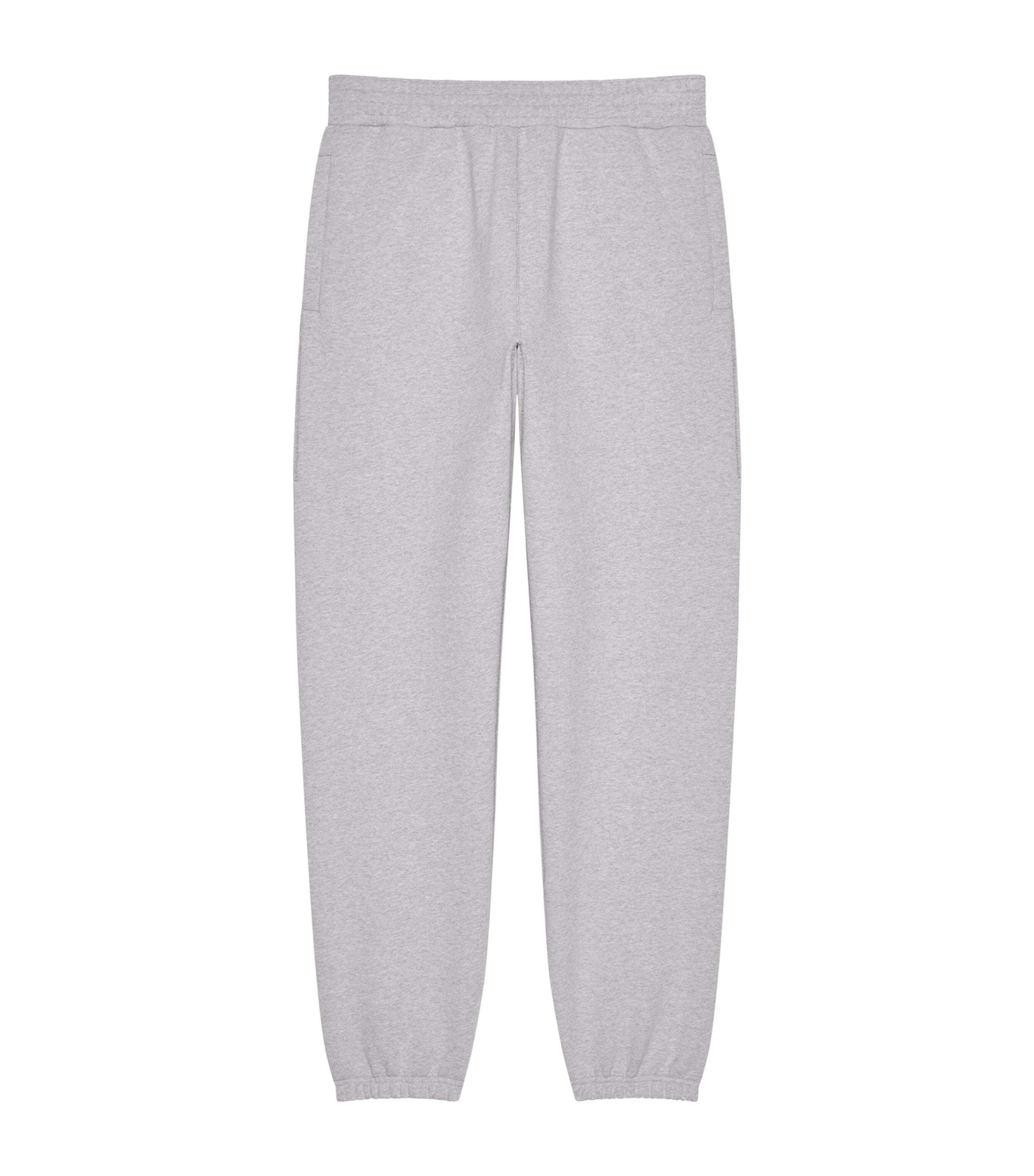 Cotton Logo Patch Sweatpants LIGHT GREY MELANGE Image 1