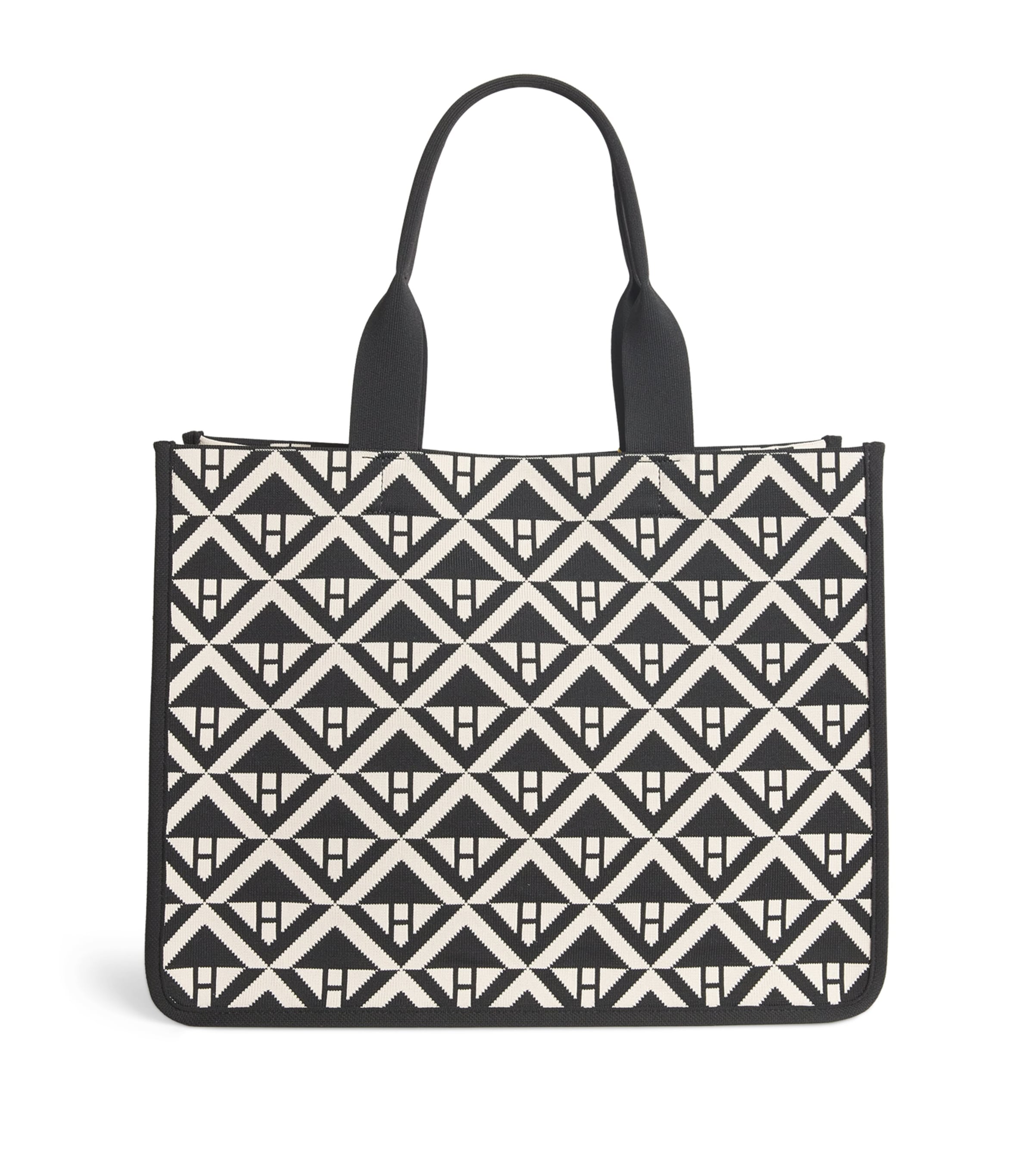 Harrods Medium Geometric Tote Bag Black Image 1
