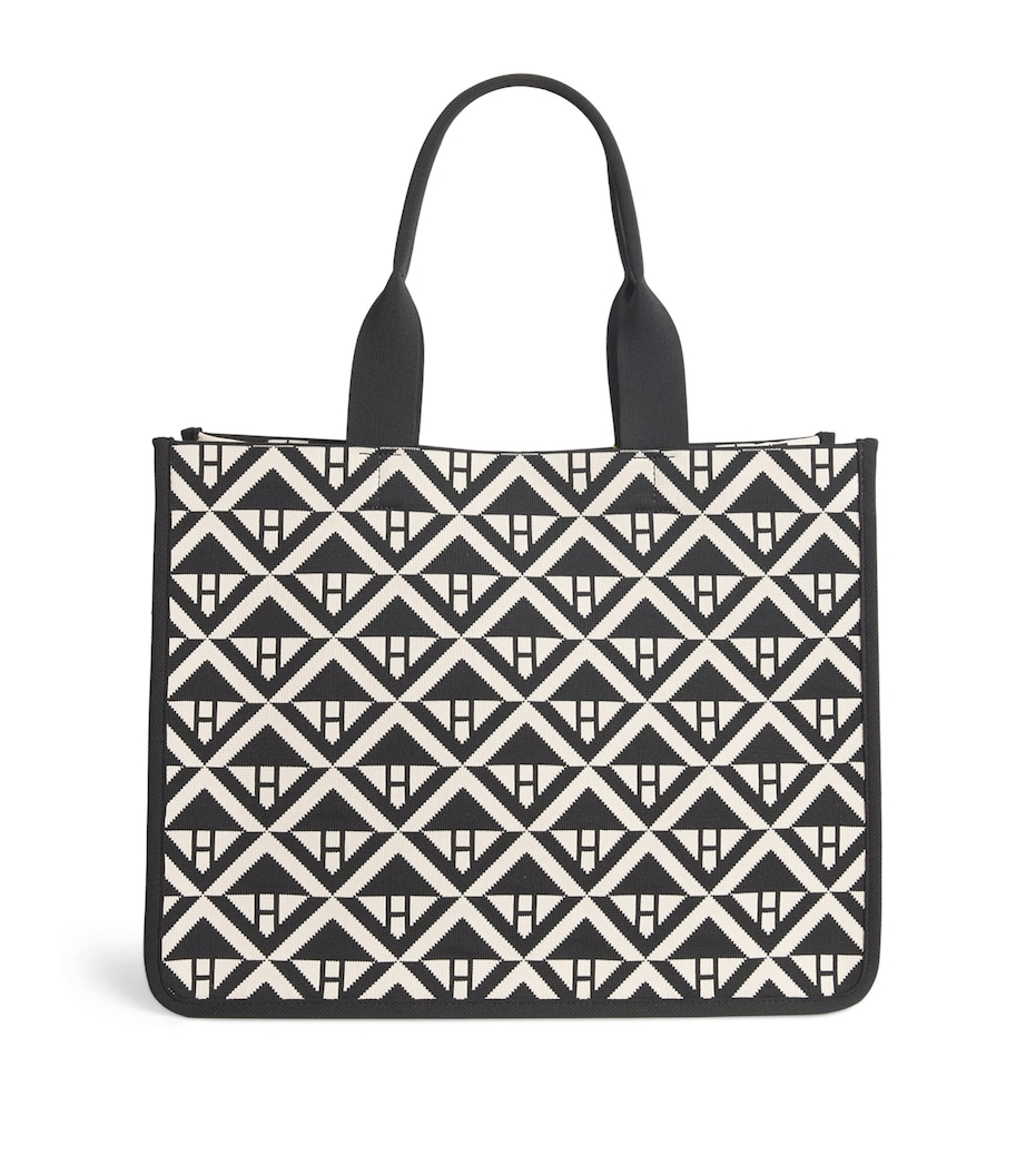 Harrods Medium Geometric Tote Bag Black Image 1