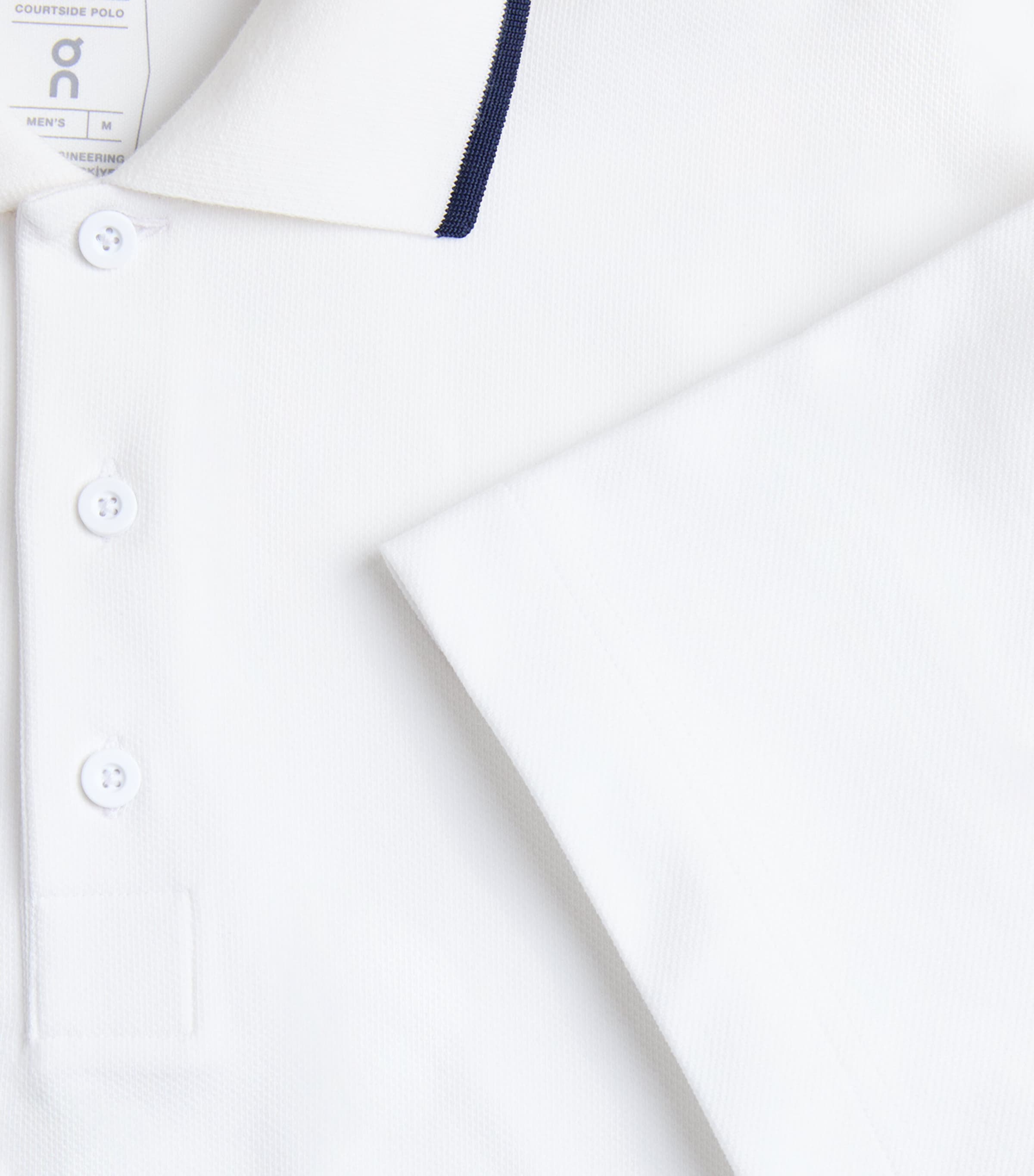 On Mens Courtside Polo Shirt All White Image 6
