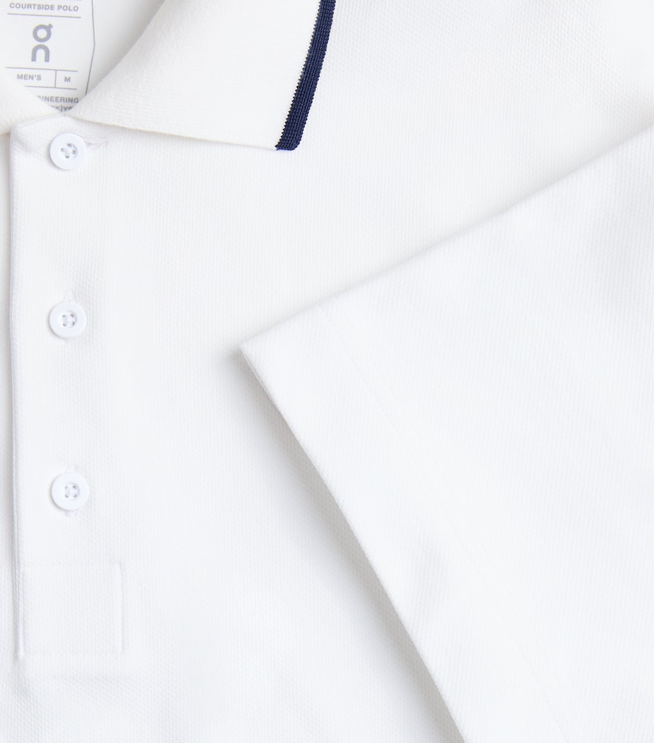 On Mens Courtside Polo Shirt All White Image 6