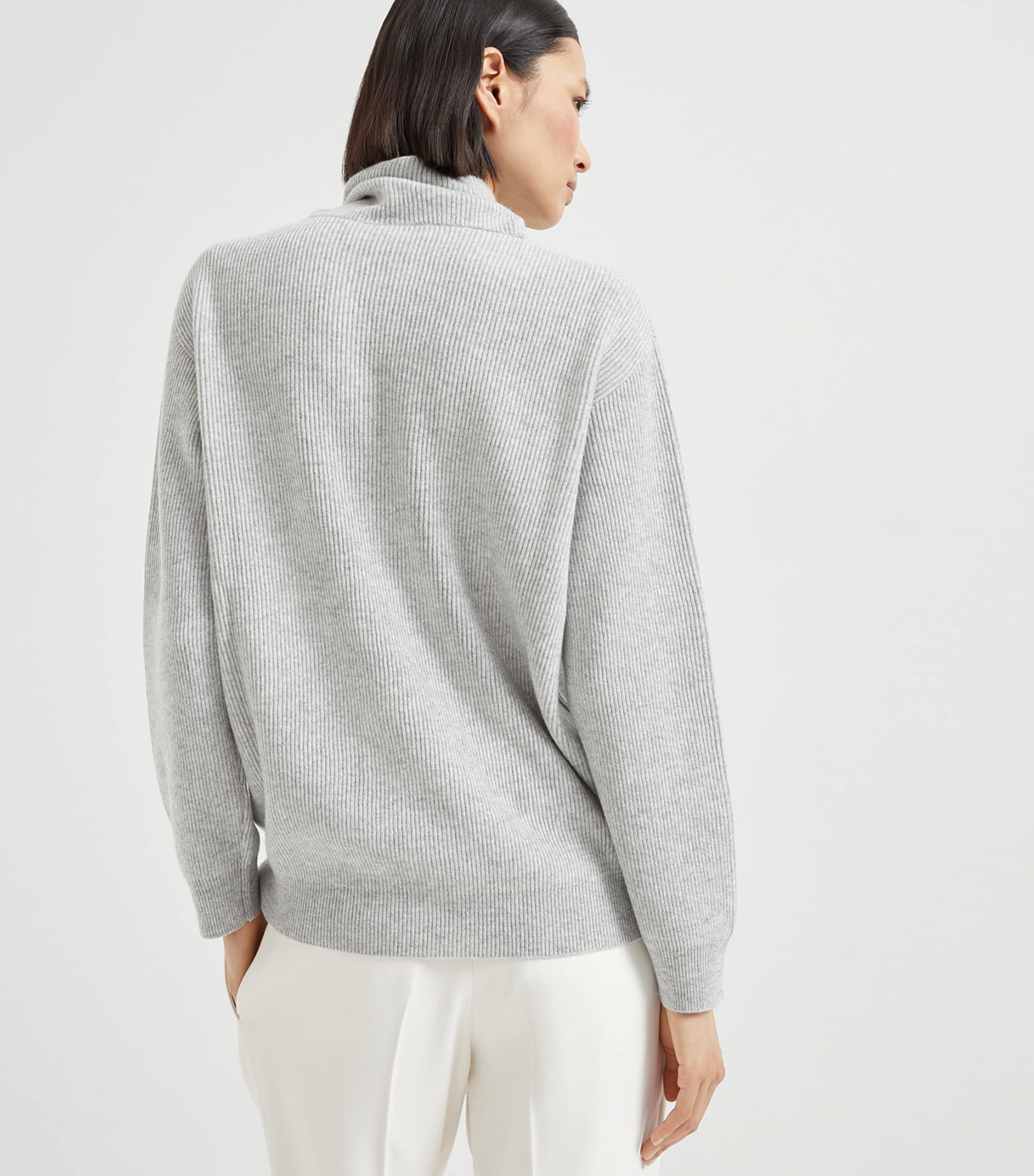 Brunello Cucinelli Womens Cashmere High-Neck Sweater Image 3