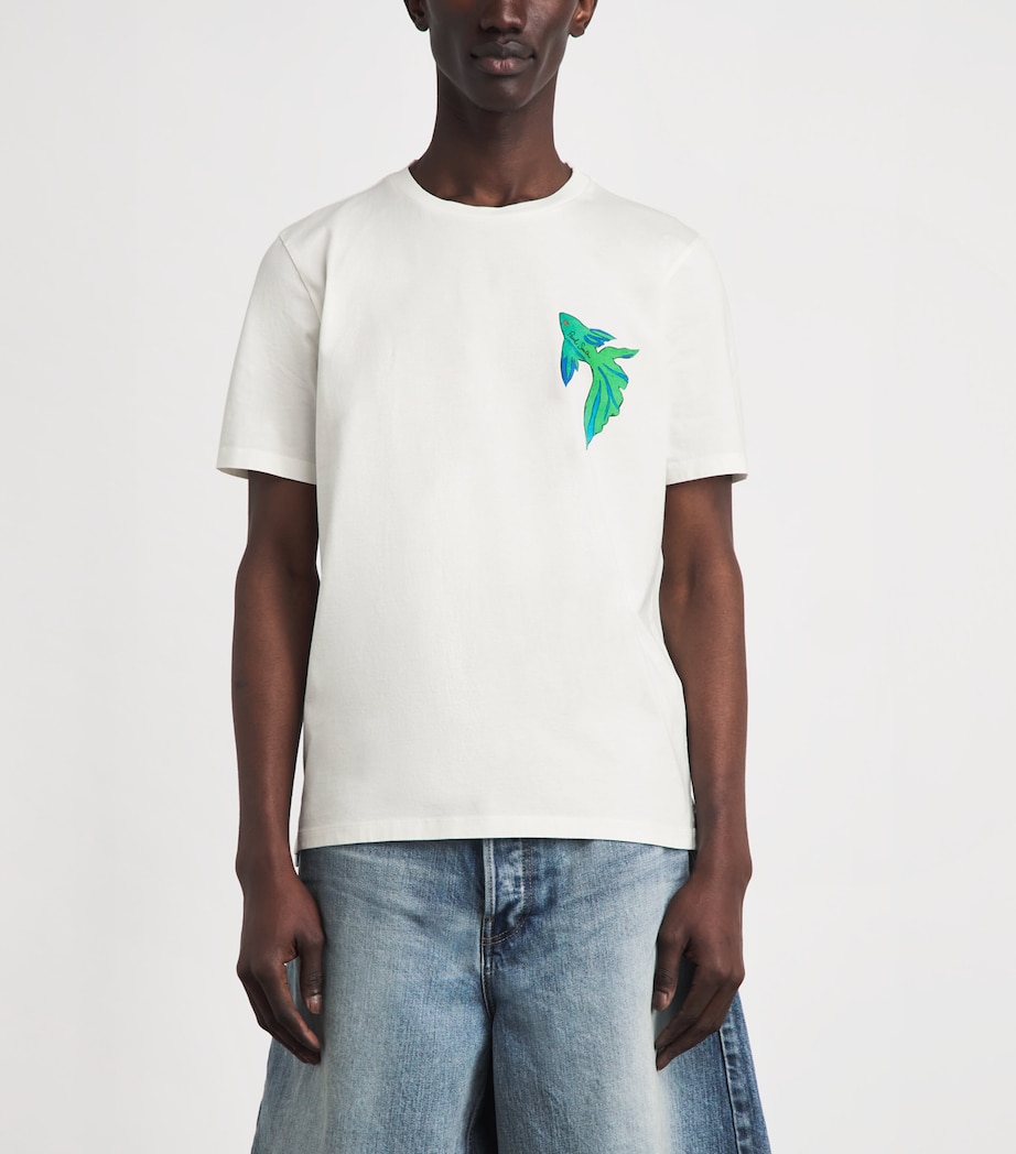 Paul Smith Mens Cotton Fish T-Shirt Image 4