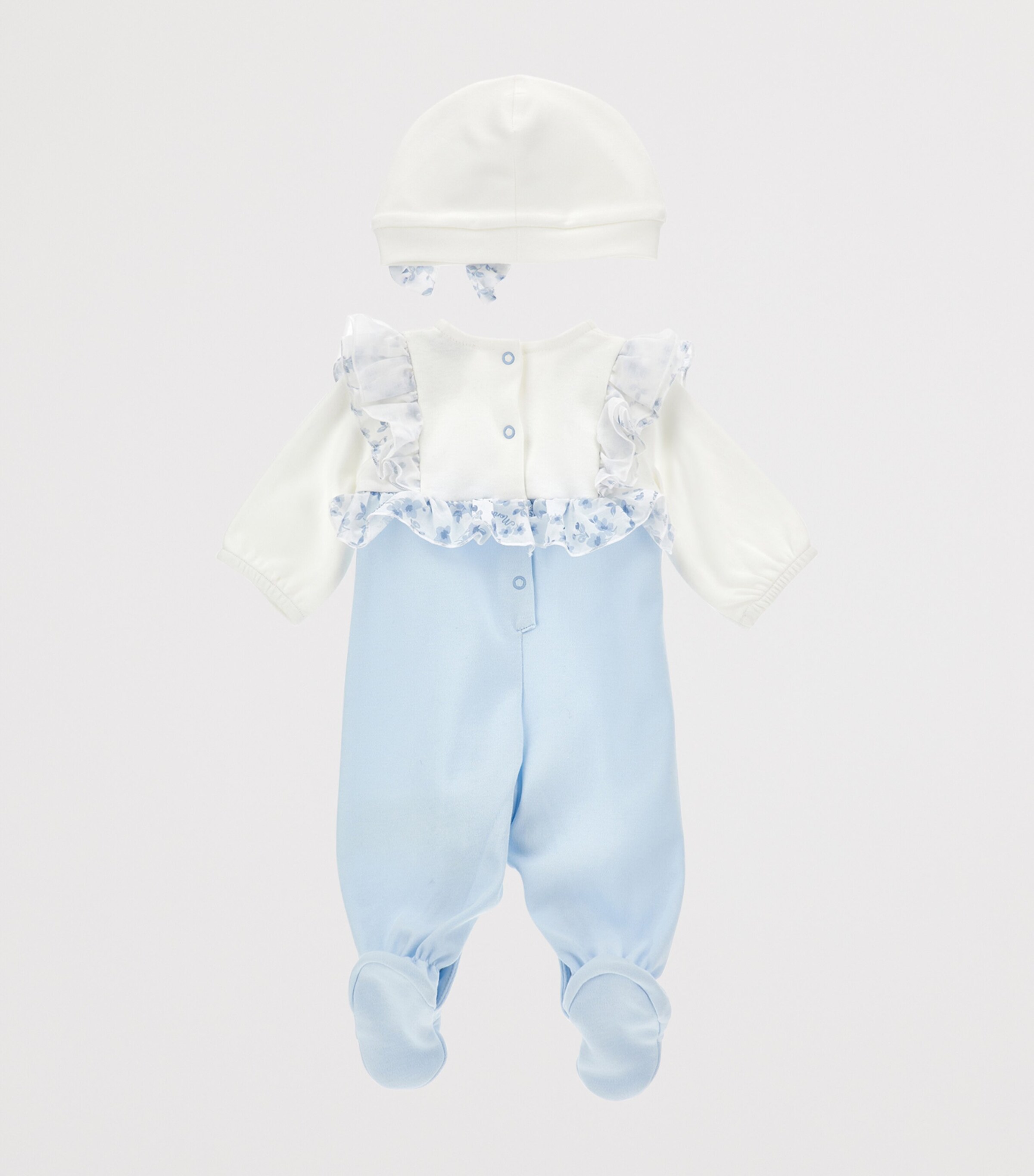 Cotton Floral All-In-One and Hat Set (1-9 Months) PANNA+AVIO Image 2