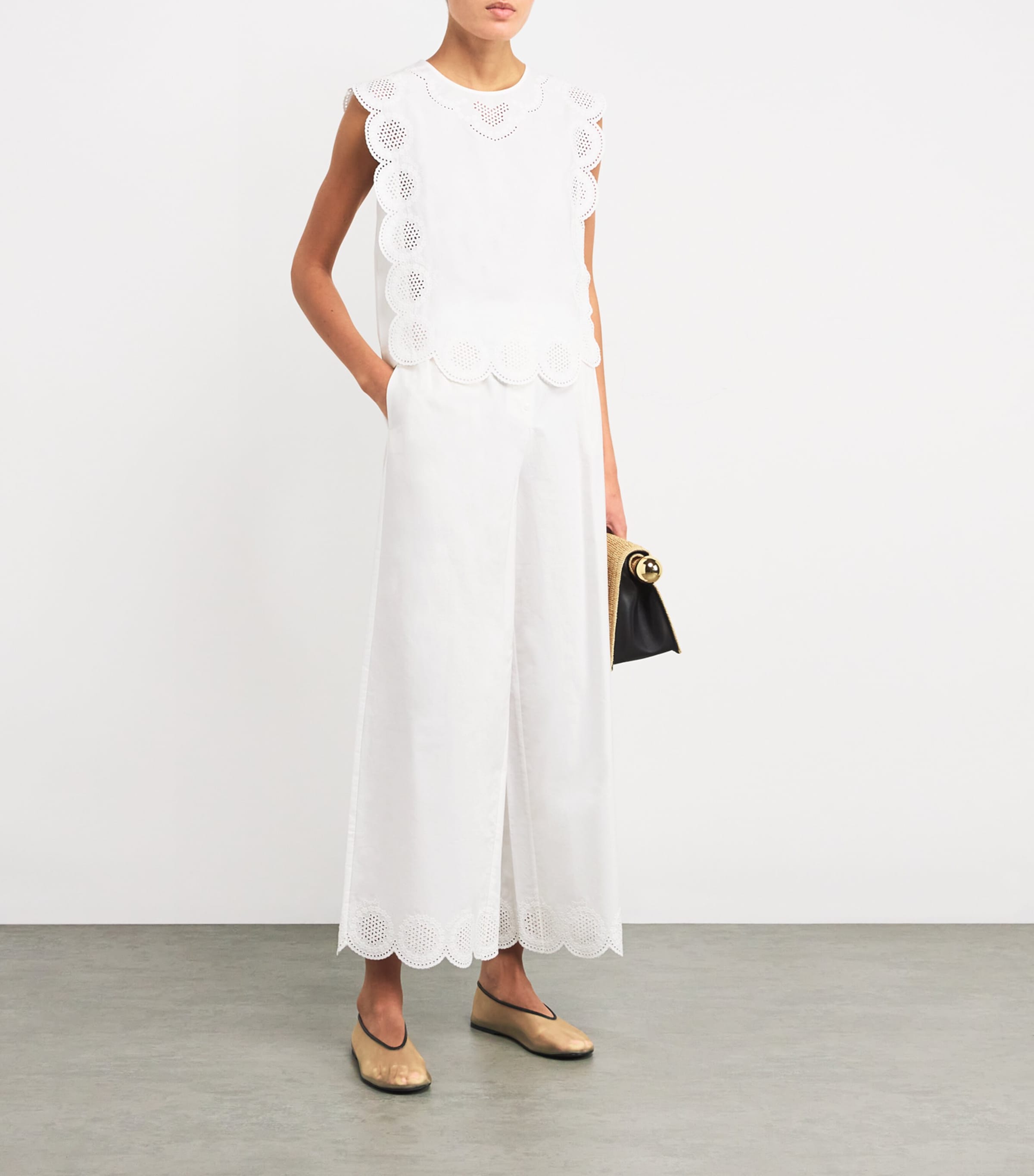 Claudie Pierlot Broderie Anglaise Blouse | Harrods US