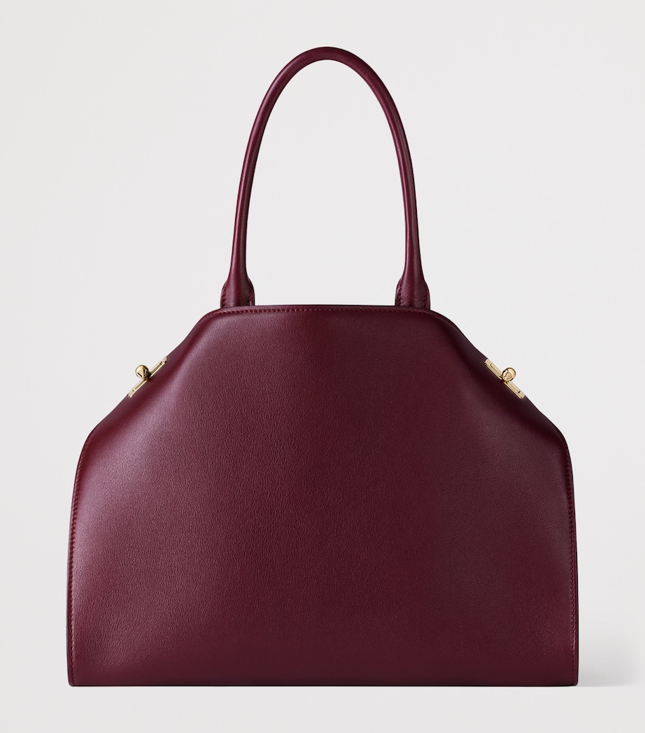 Cartier Small Leather Clash Tote Bag Burgundy Image 5