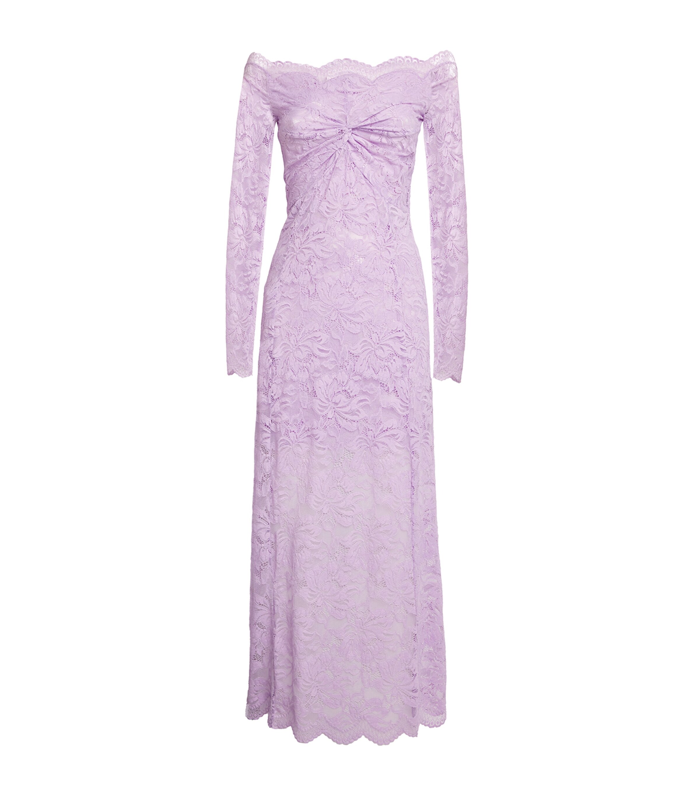 Rabanne Womens Lace Off-Shoulder Maxi Dress French Lavander Image 1