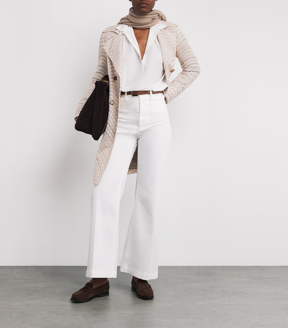 Zigzag Trench Coat S01HS WHITE/BEIGE Image 2