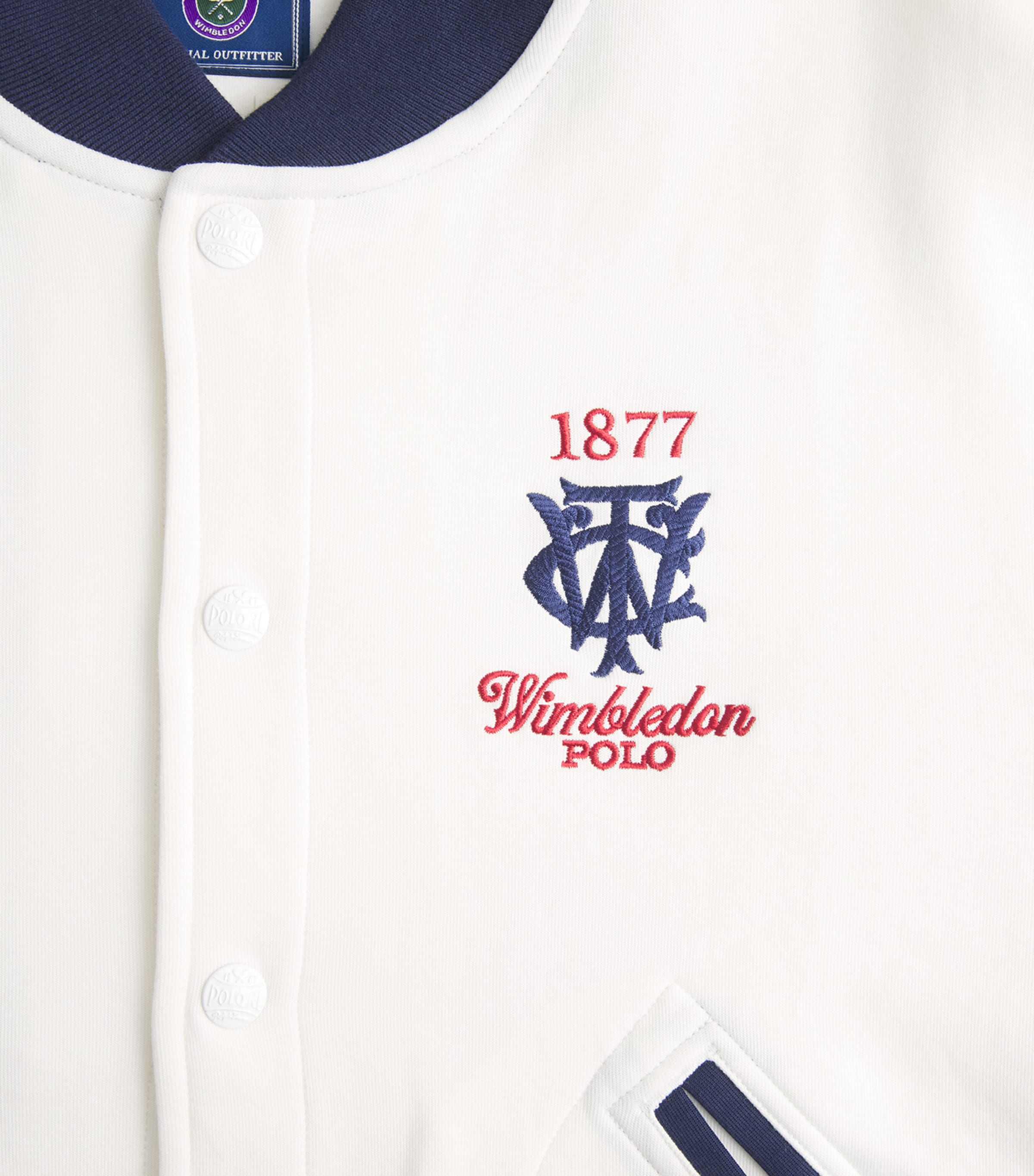 Polo Ralph Lauren Womens x Wimbledon Logo Bomber Jacket White Image 6