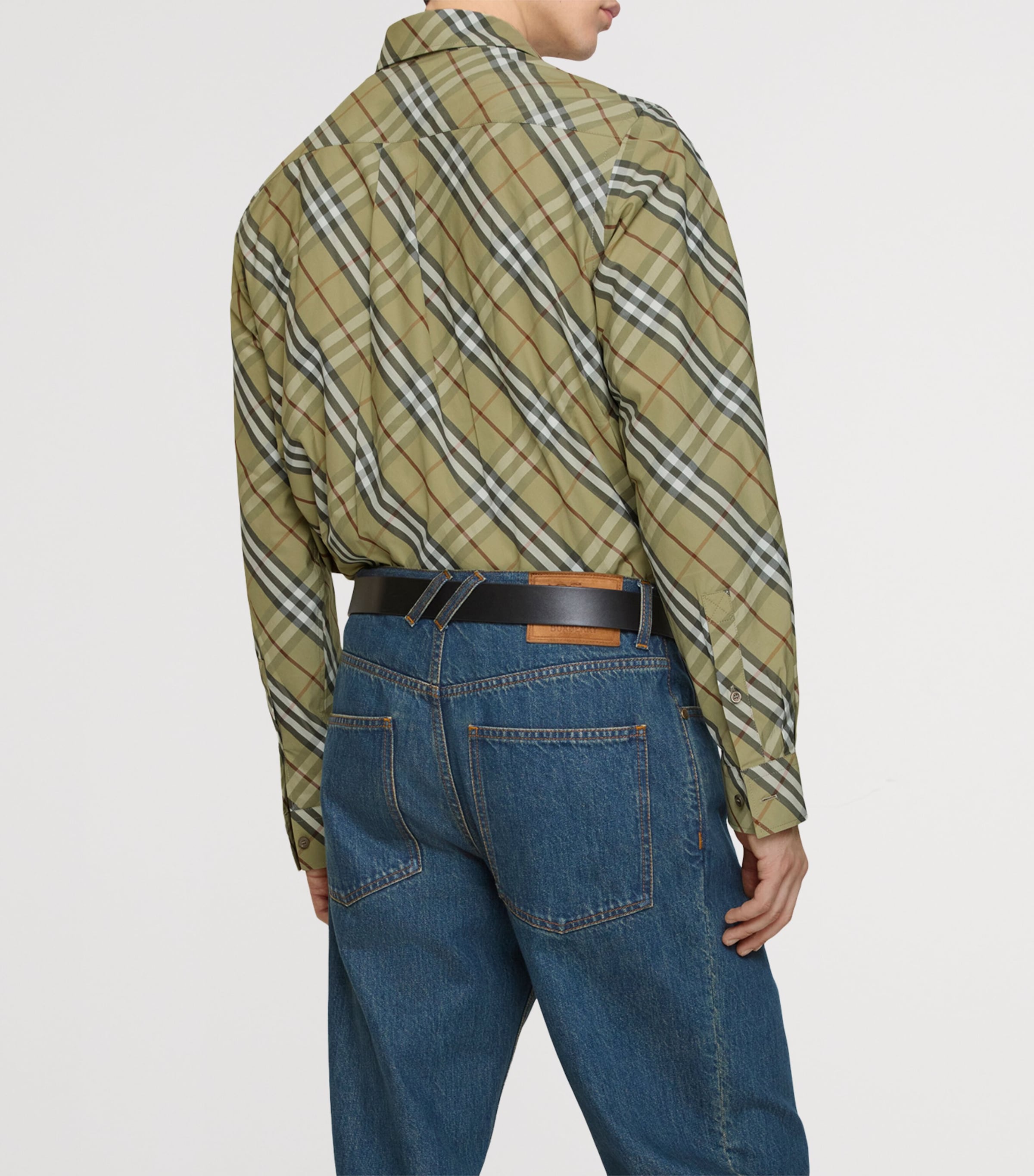 Cotton Check Relaxed Shirt GLADE GREEN IP CHECK Image 3