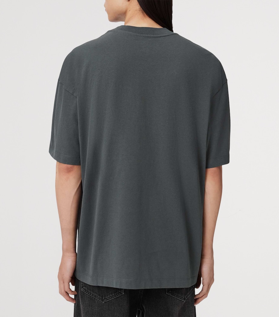 AllSaints Mens Organic Cotton Xander T-Shirt Dark Steel Blue Image 4