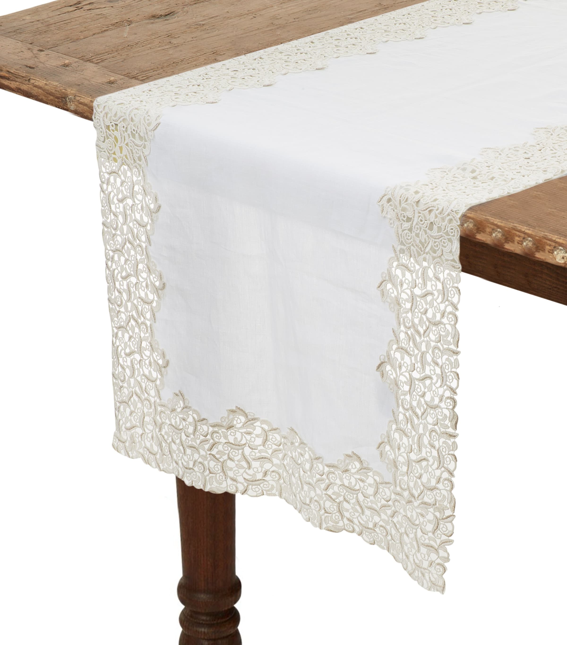 WEISSFEE Madeira Linen Runner (48cm x 210cm) | Harrods US