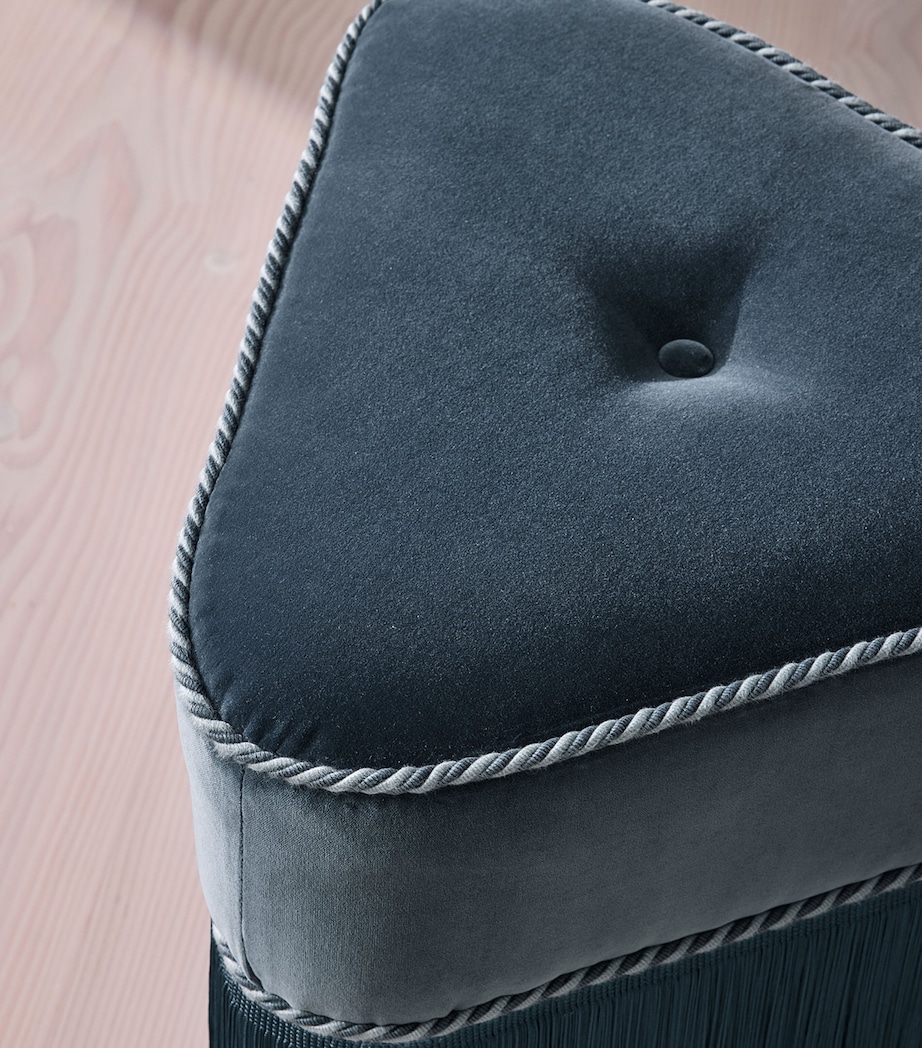 Soho Home Velvet Marta Footstool Blue Image 3