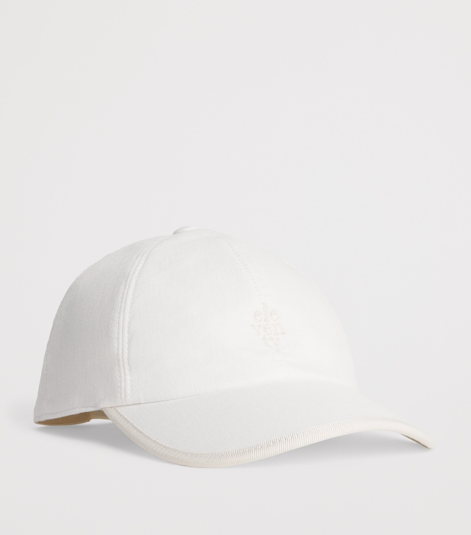 Linen Baseball Cap BIANCO Image 2