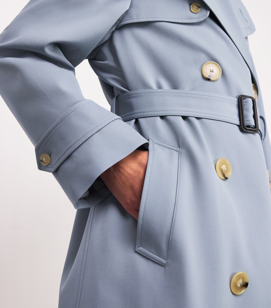 Stella McCartney Womens Wool-Blend Trench Coat Mist Image 6