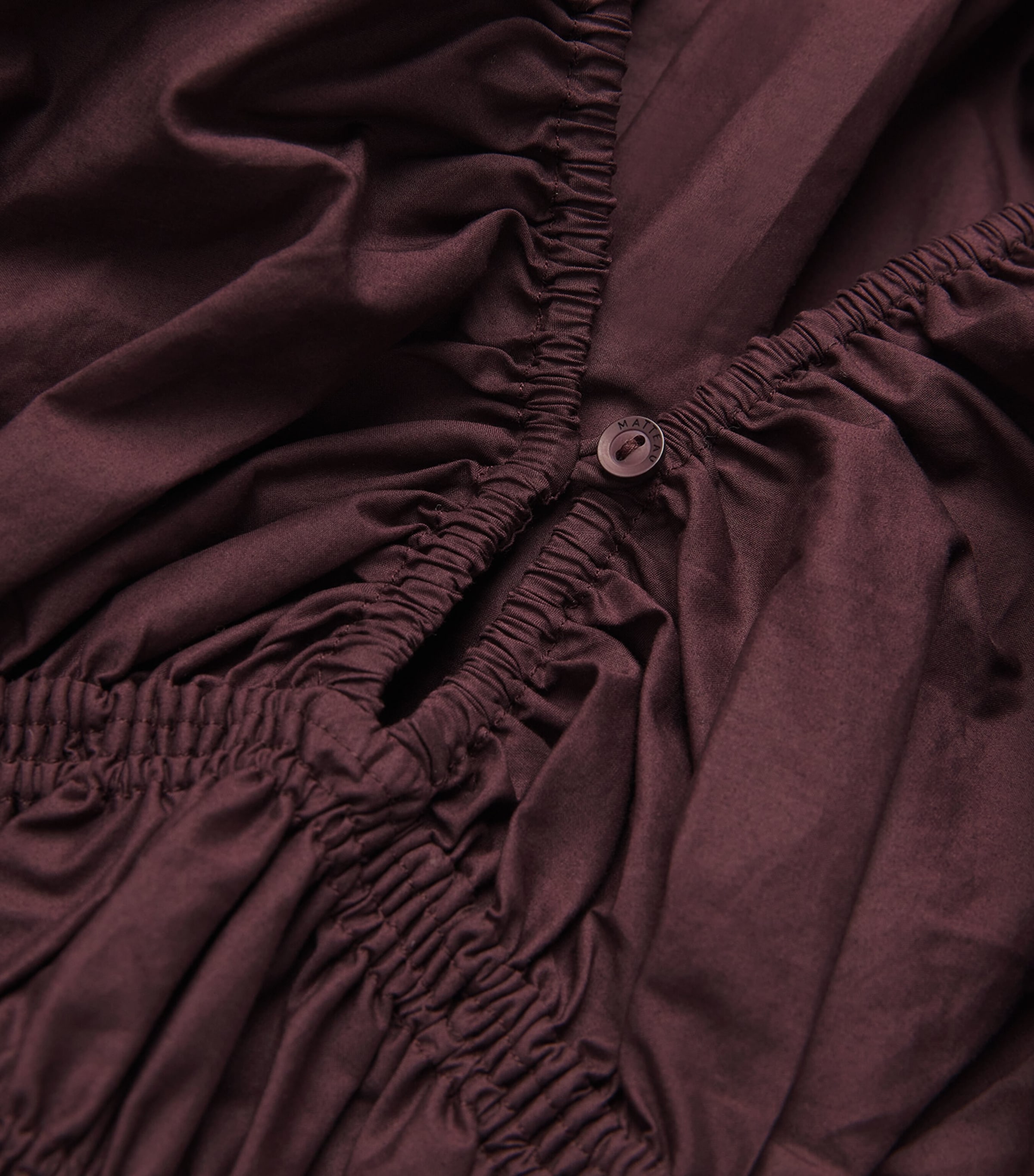 Cotton Plunge Dress AUBERGINE/AUB Image 5