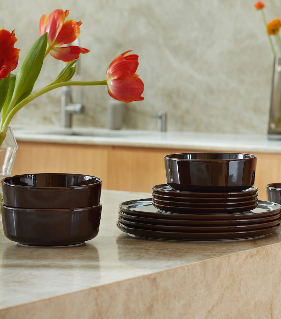 Set of 2 Porcelain Collective Cereal/Soup Bowls (15cm) MOCHA Image 5