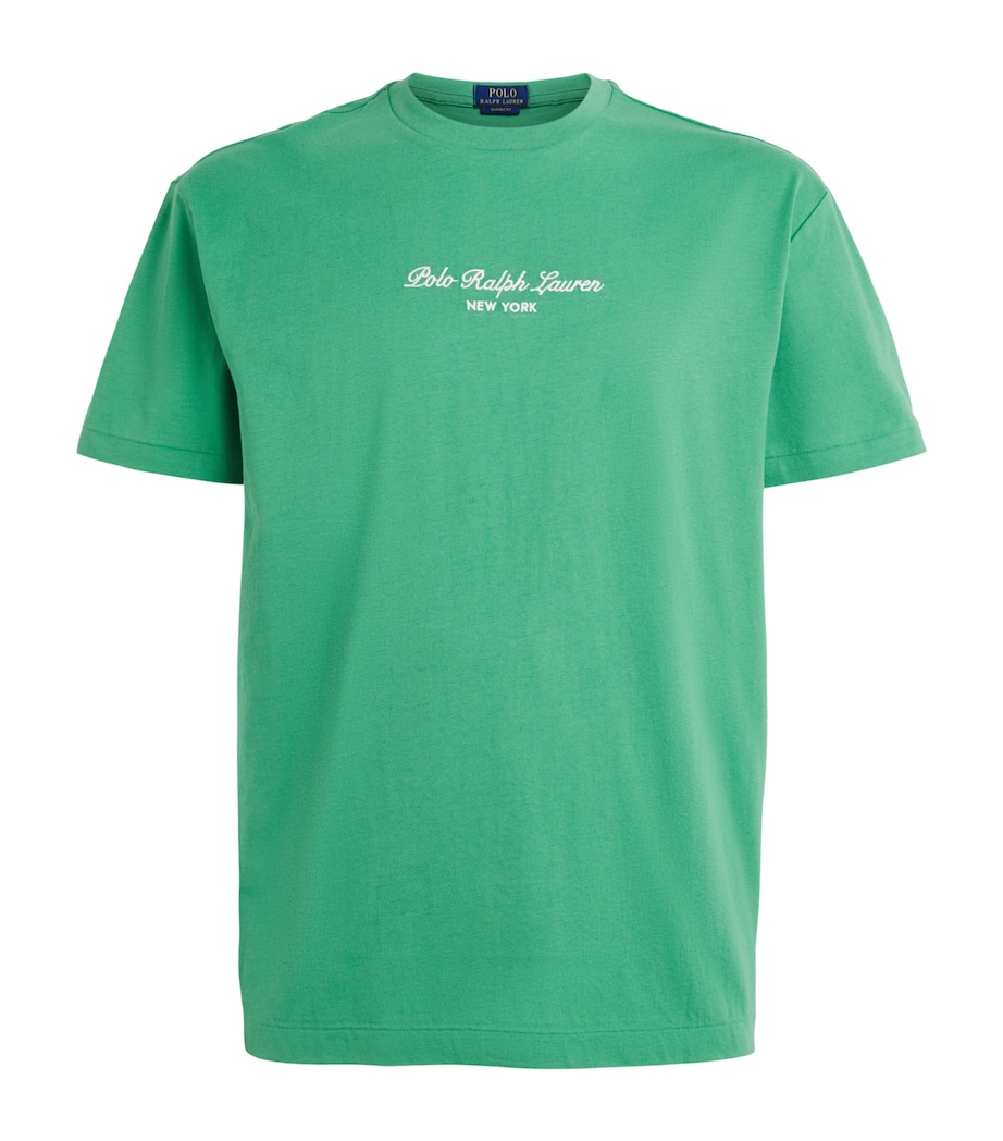Polo Ralph Lauren Mens Cotton Embroidered Logo T-Shirt Raft Green Image 1