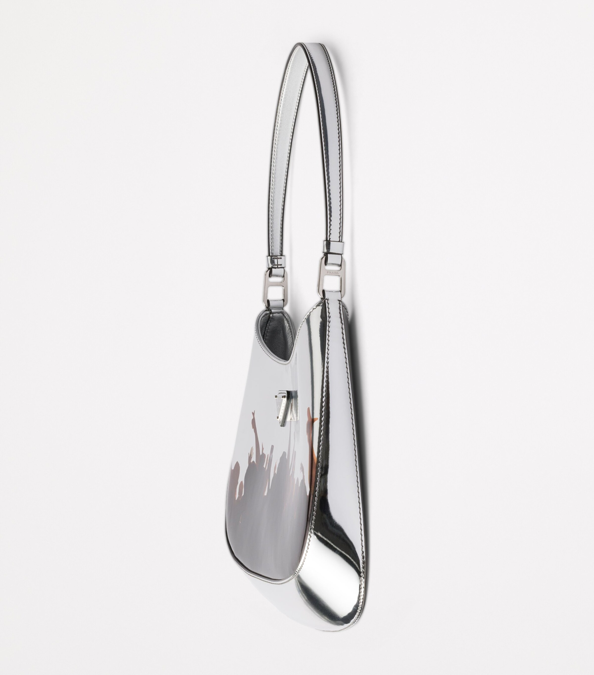 Leather Printed Cleo Shoulder Bag F0118 Image 5