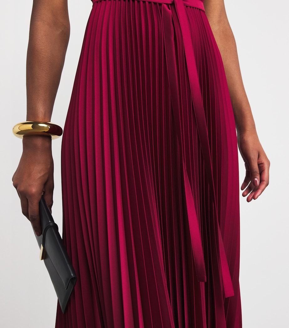 Volta Knit Weave Plissé Midi Dress RUBY Image 6