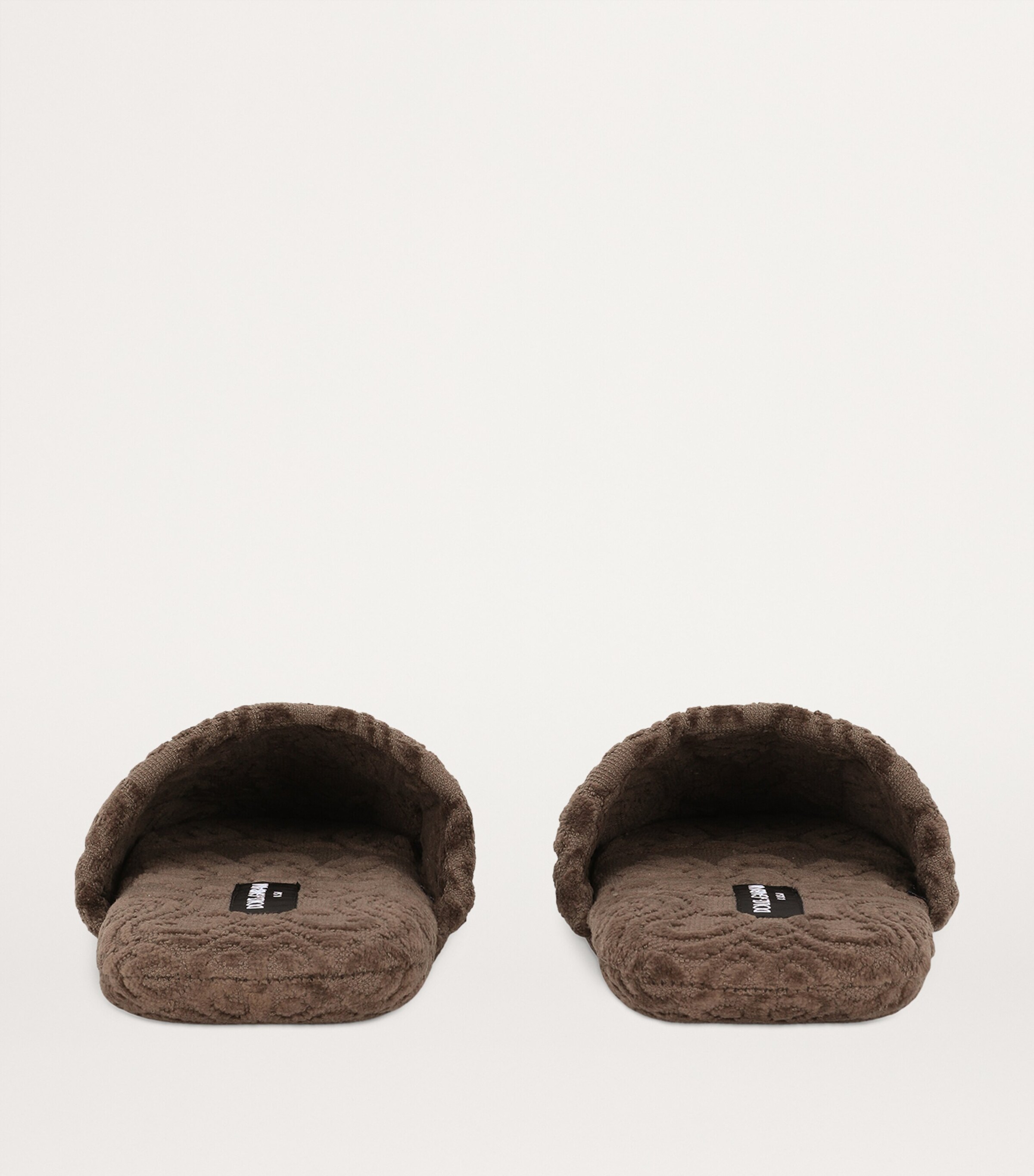 Dolce&Gabbana Casa Terry Cotton DG Slippers Marrone Image 4