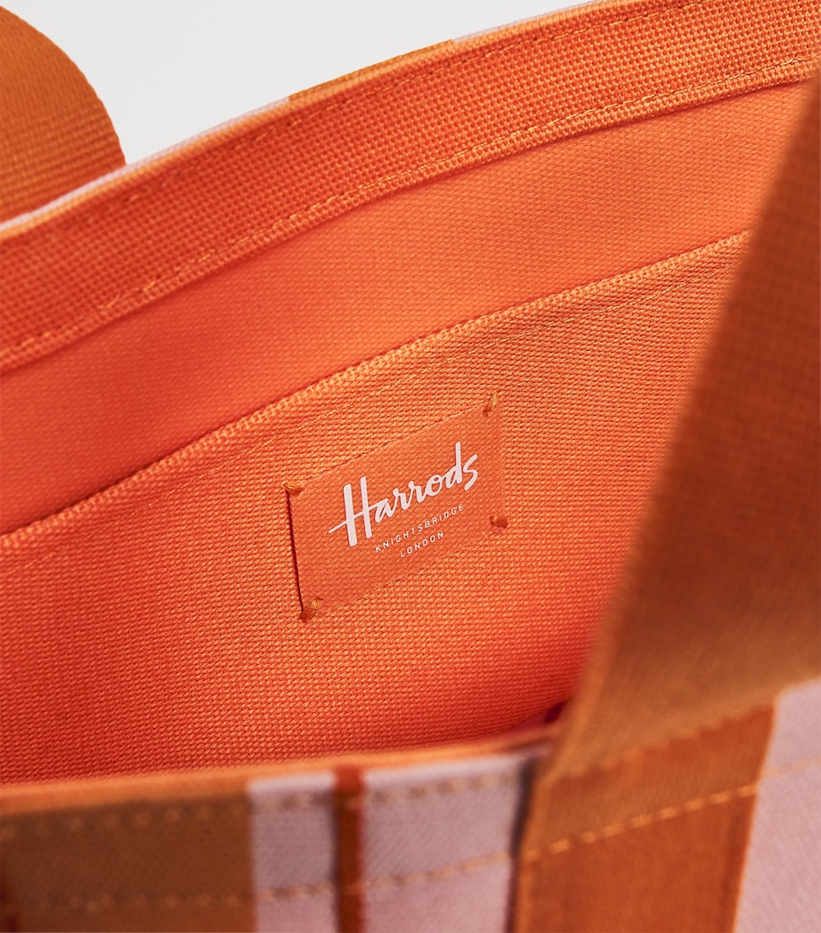 Mini Cotton Stripe Logo Tote Bag PINK Image 4