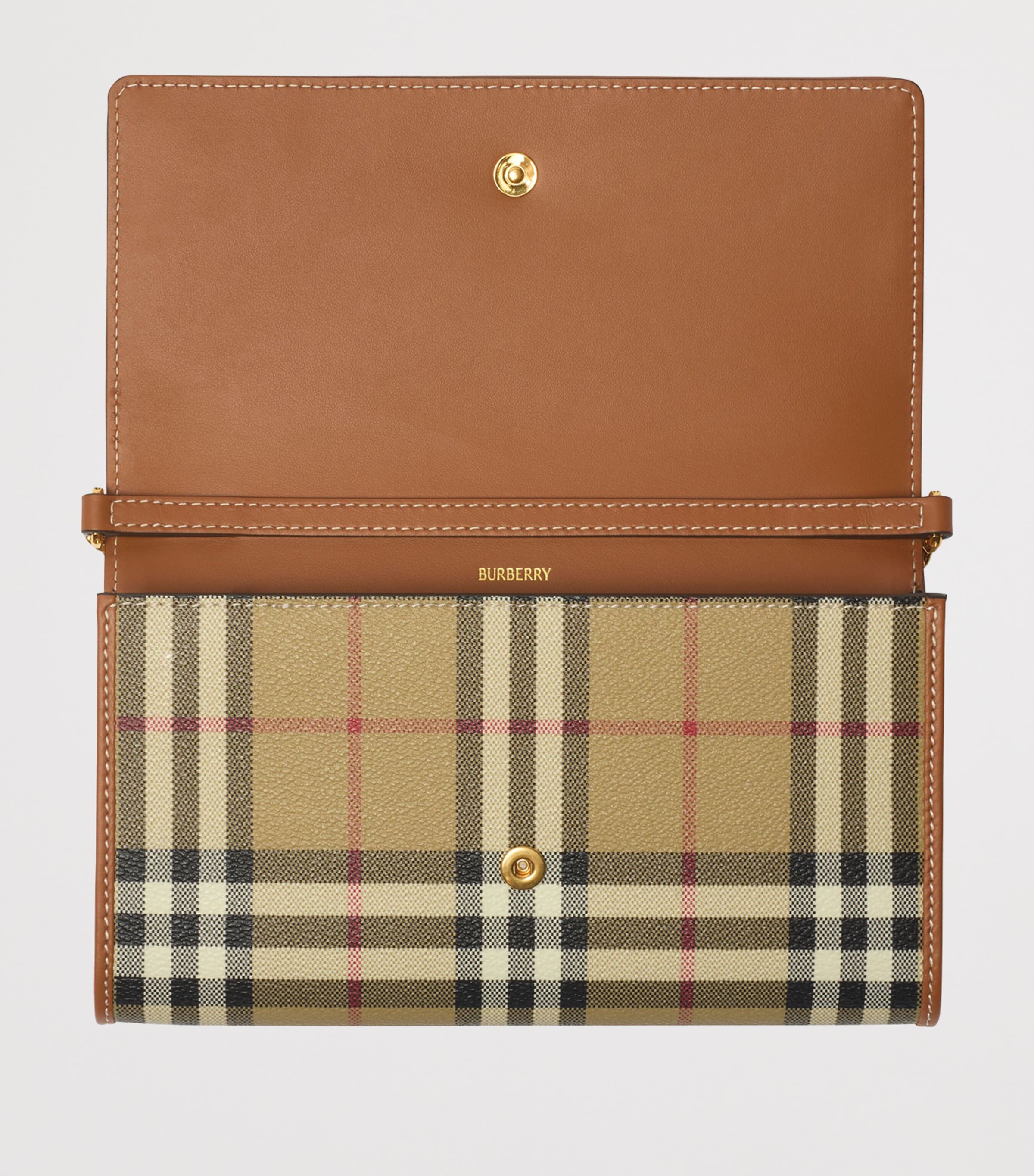 Check Chain Wallet VNTG CHK/BRIAR BROWN Image 4