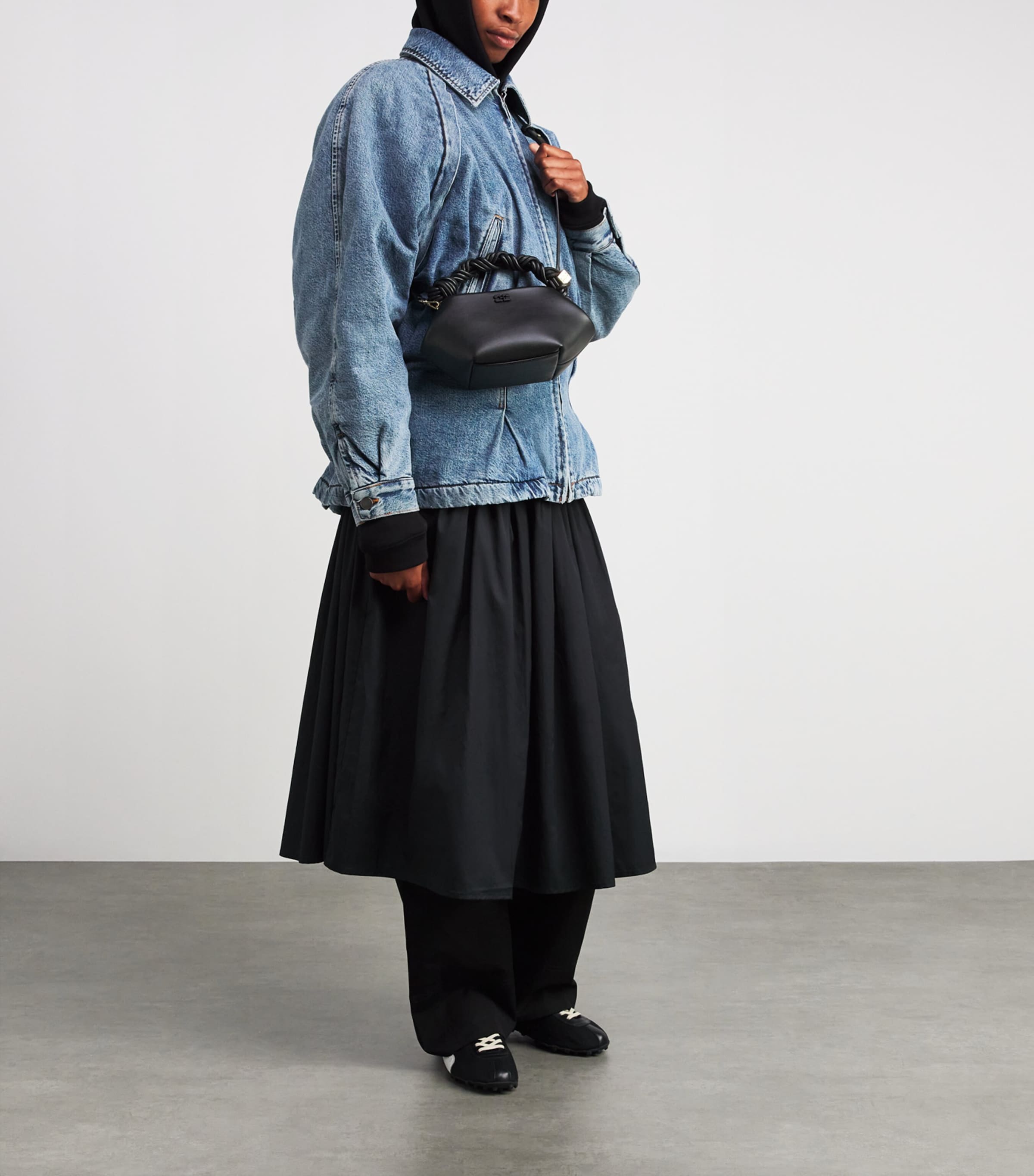 GANNI Mini Bou Top-Handle Bag Black Image 2