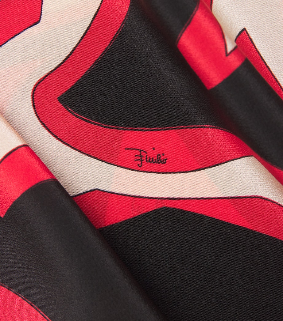 Silk Twill Labirinto Print Shirt 051/GOLD RED Image 6