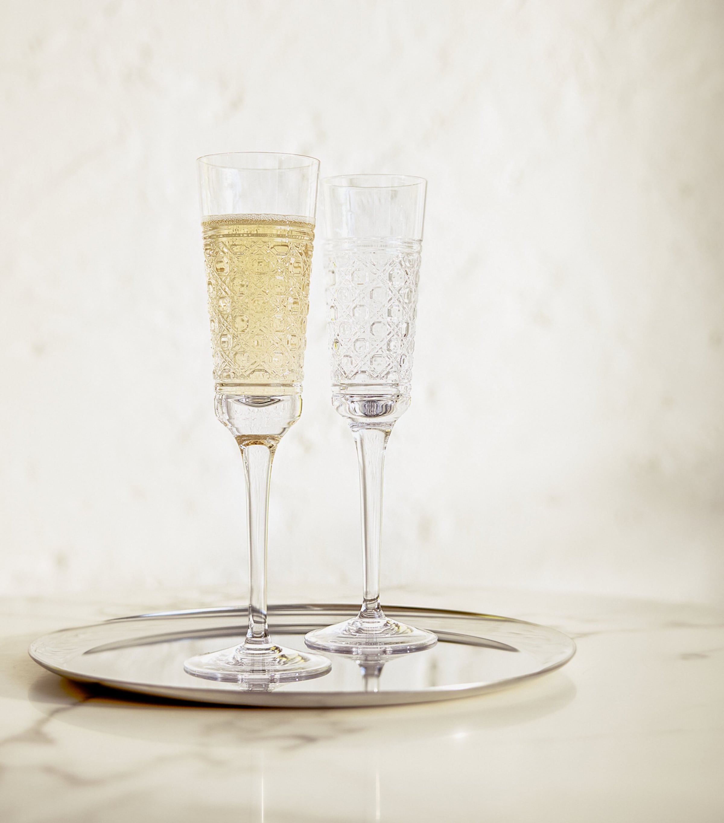 Set of 2 Crystal Opulence Champagne Flutes (185ml) CLEAR Image 5