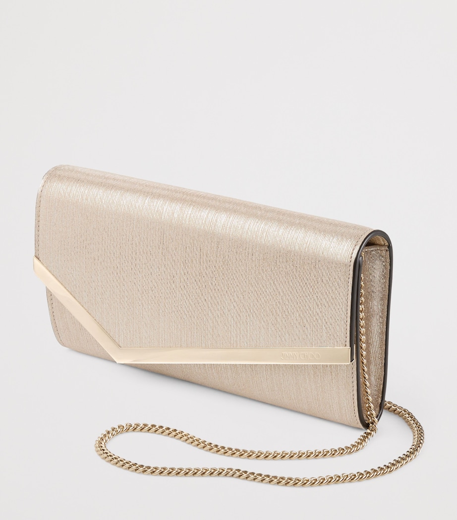 Leather Emmie Clutch Bag SOFT GOLD/LIGHT GOLD Image 2