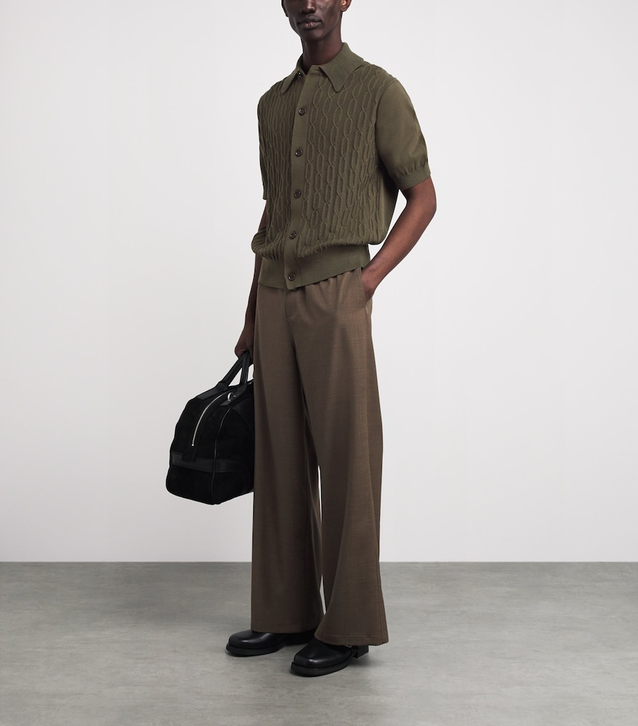 Oliver Spencer Mens Organic Cotton Rossell Shirt Khaki Brown Image 2