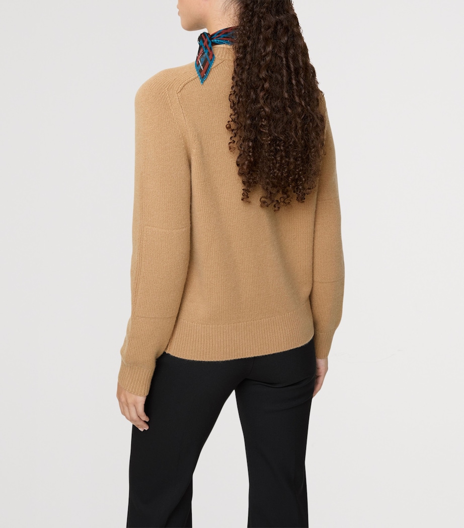 Cashmere EKD Patch Cardigan BUTTERSCOTCH Image 3