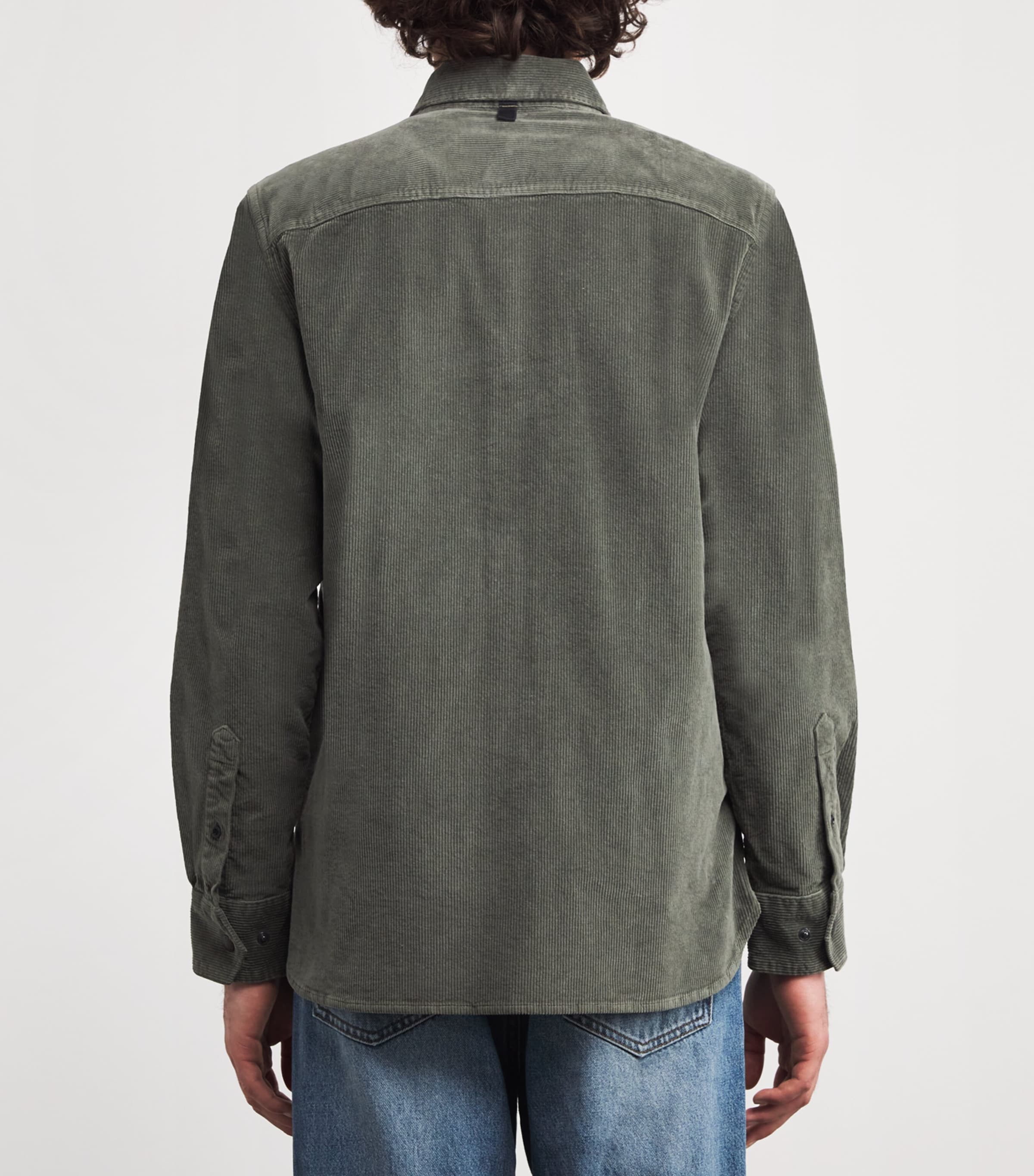 Stretch-Cotton Corduroy CPO Overshirt DKGRN Image 4