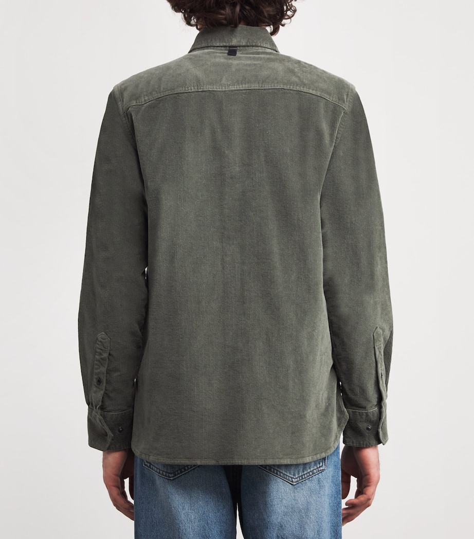 Stretch-Cotton Corduroy CPO Overshirt DKGRN Image 4