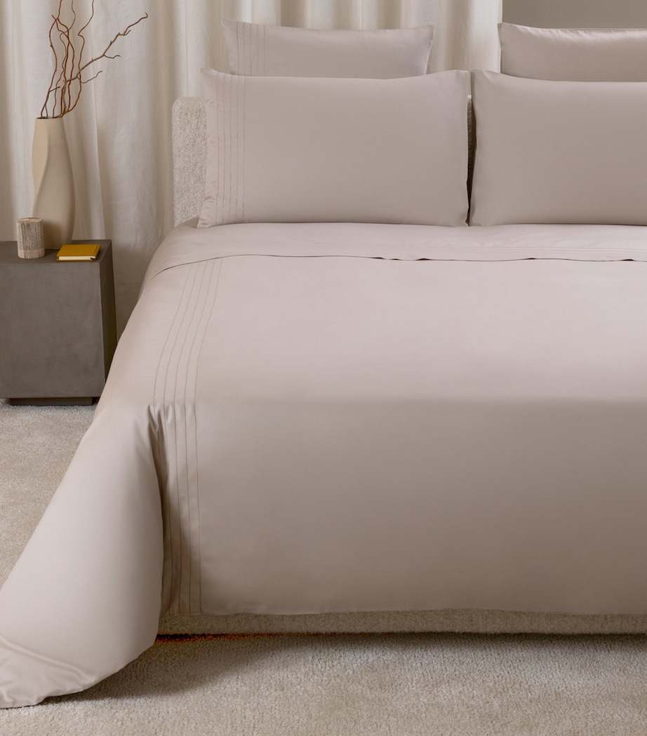 Frette Cotton Lush Ajour King Duvet Cover (260cm x 240cm) Greige Image 3