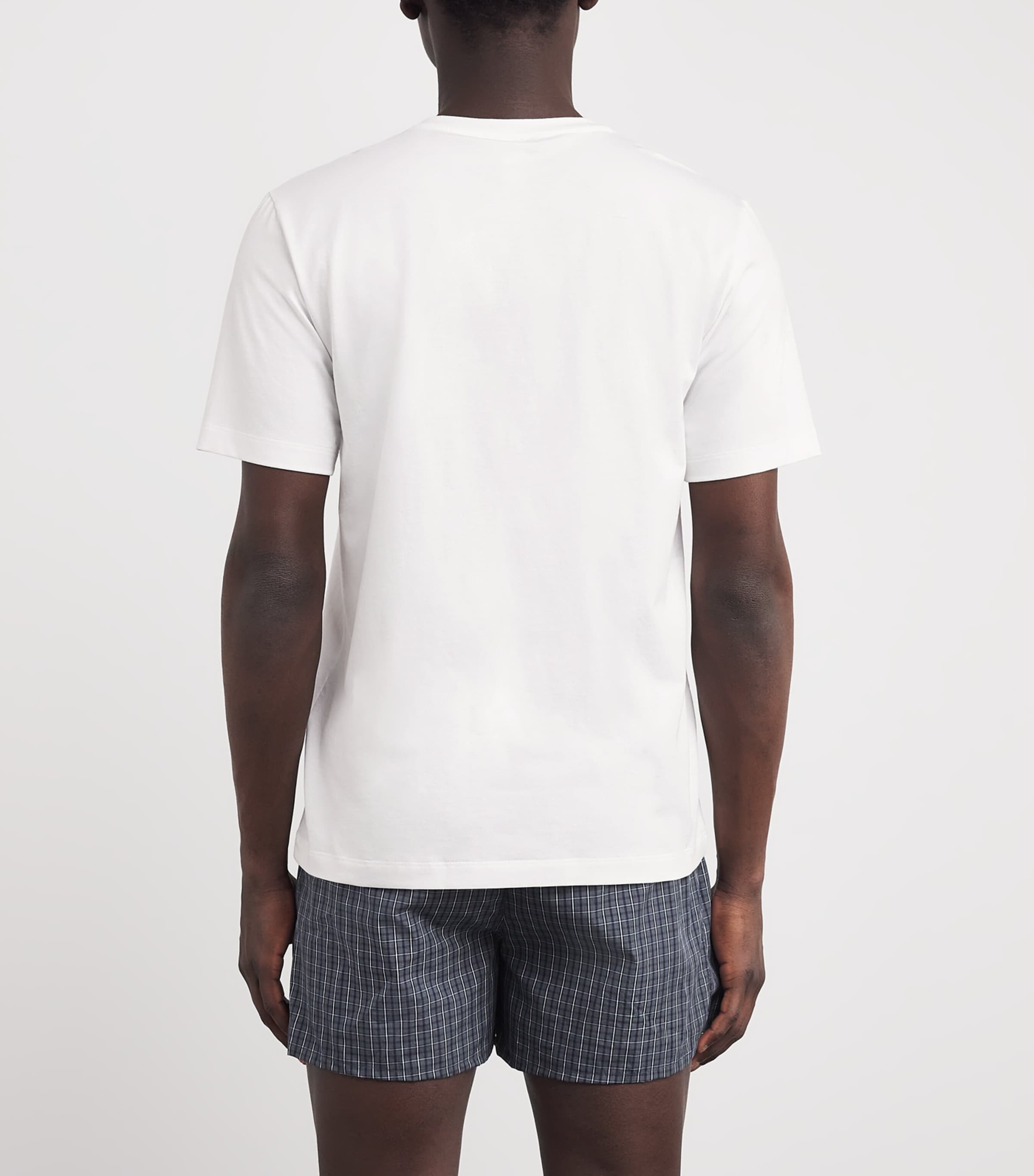 Cotton Living V-Neck T-Shirt 0101 WHITE Image 4