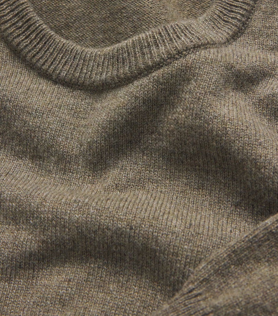 Ralph Lauren Purple Label Mens Cashmere Crew-Neck Sweater Thicket Moss Melange Image 5