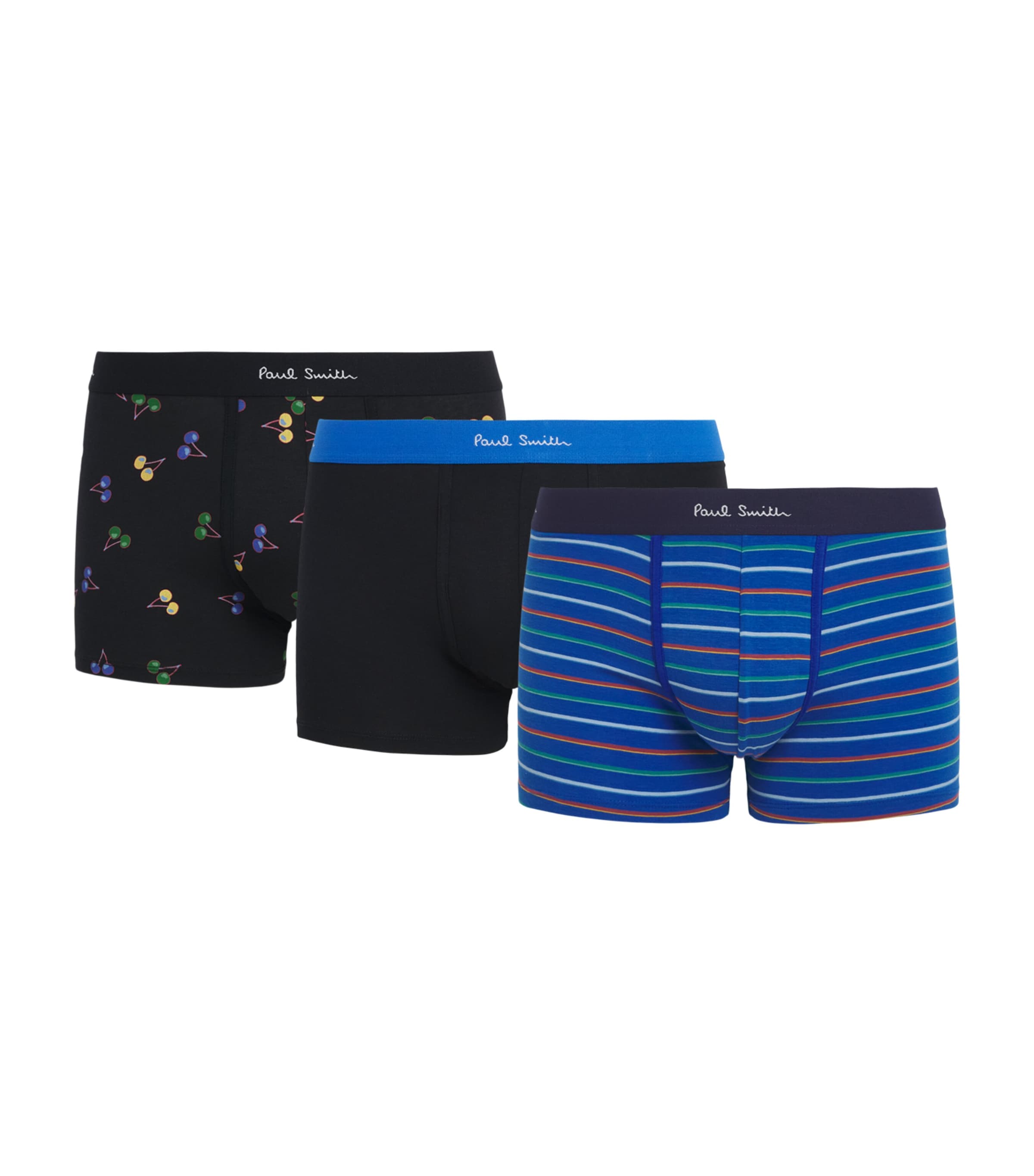 Paul Smith Mens Stretch-Organic Cotton Trunks (Pack of 3) Plate Image 1