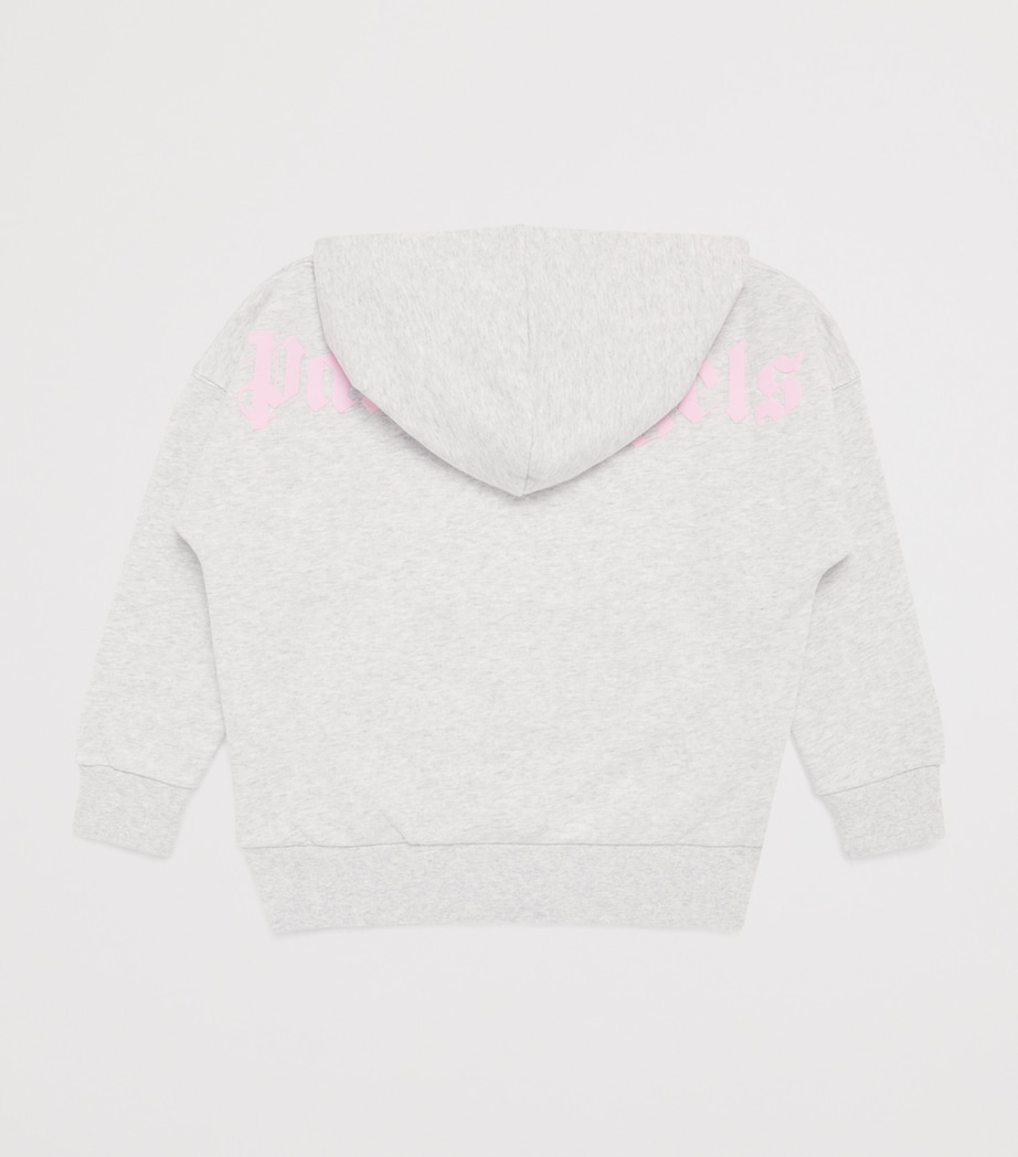 Cotton Classic Logo Hoodie (4-12+ Years) 083BGREY-ROSE PINK Image 2