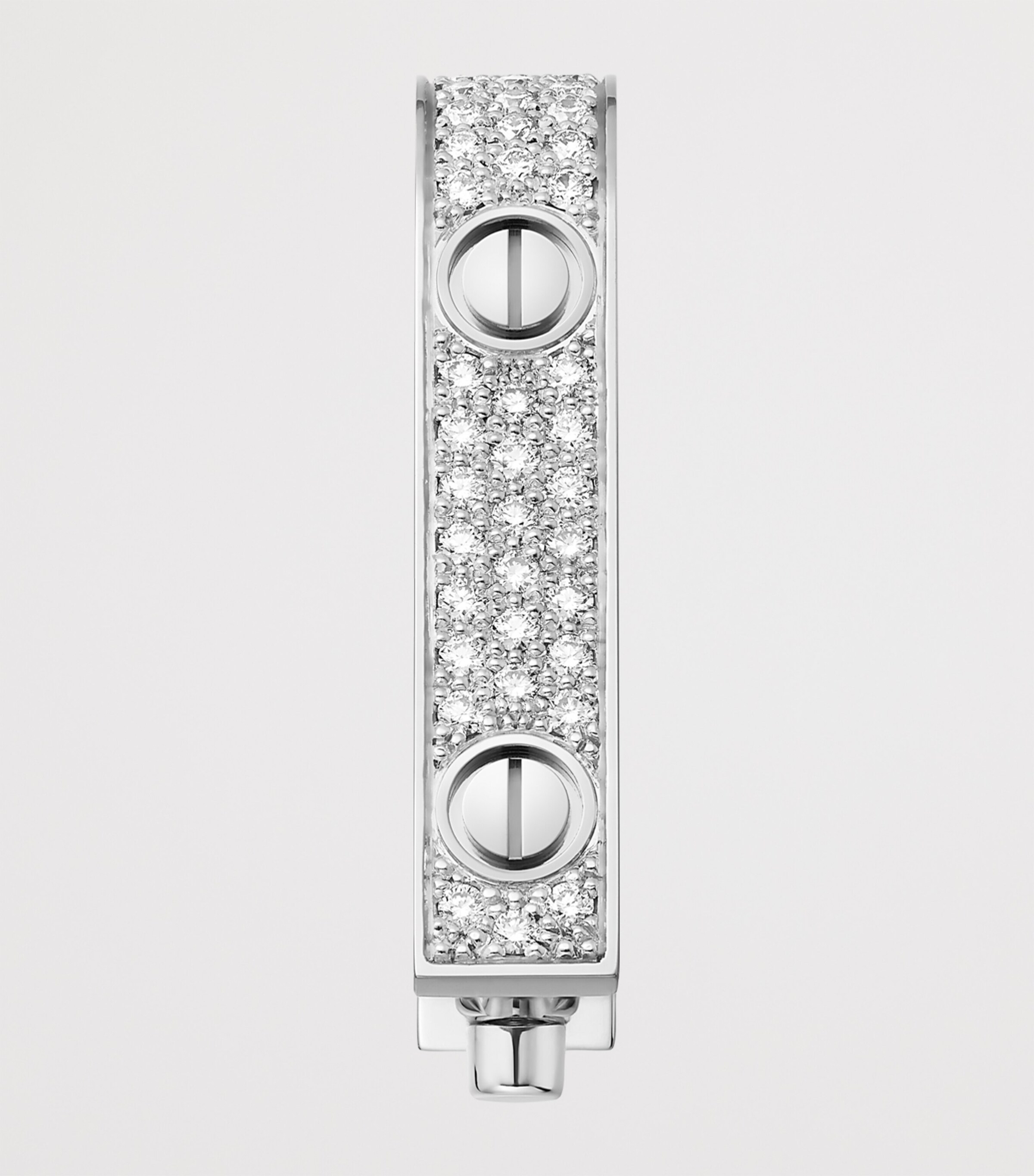 White Gold and Diamond LOVE Cufflinks WHITE GOLD Image 4