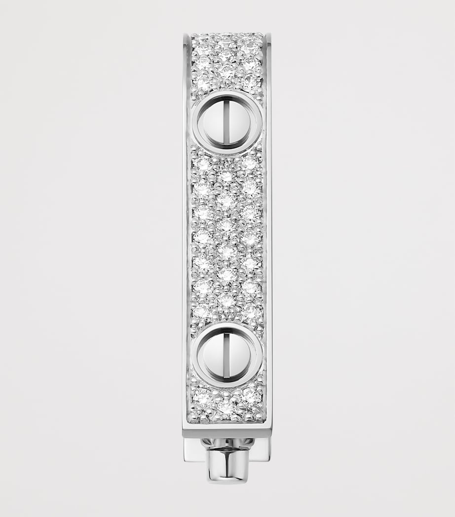 White Gold and Diamond LOVE Cufflinks WHITE GOLD Image 4