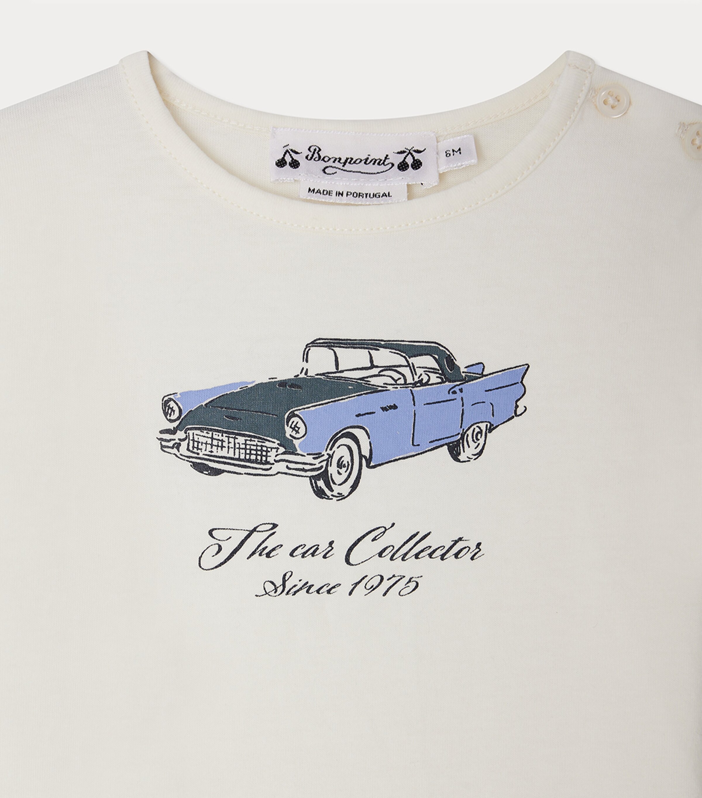 Cotton The Car Collector T-Shirt (6-18 Months) UPB BLANC LAIT Image 3
